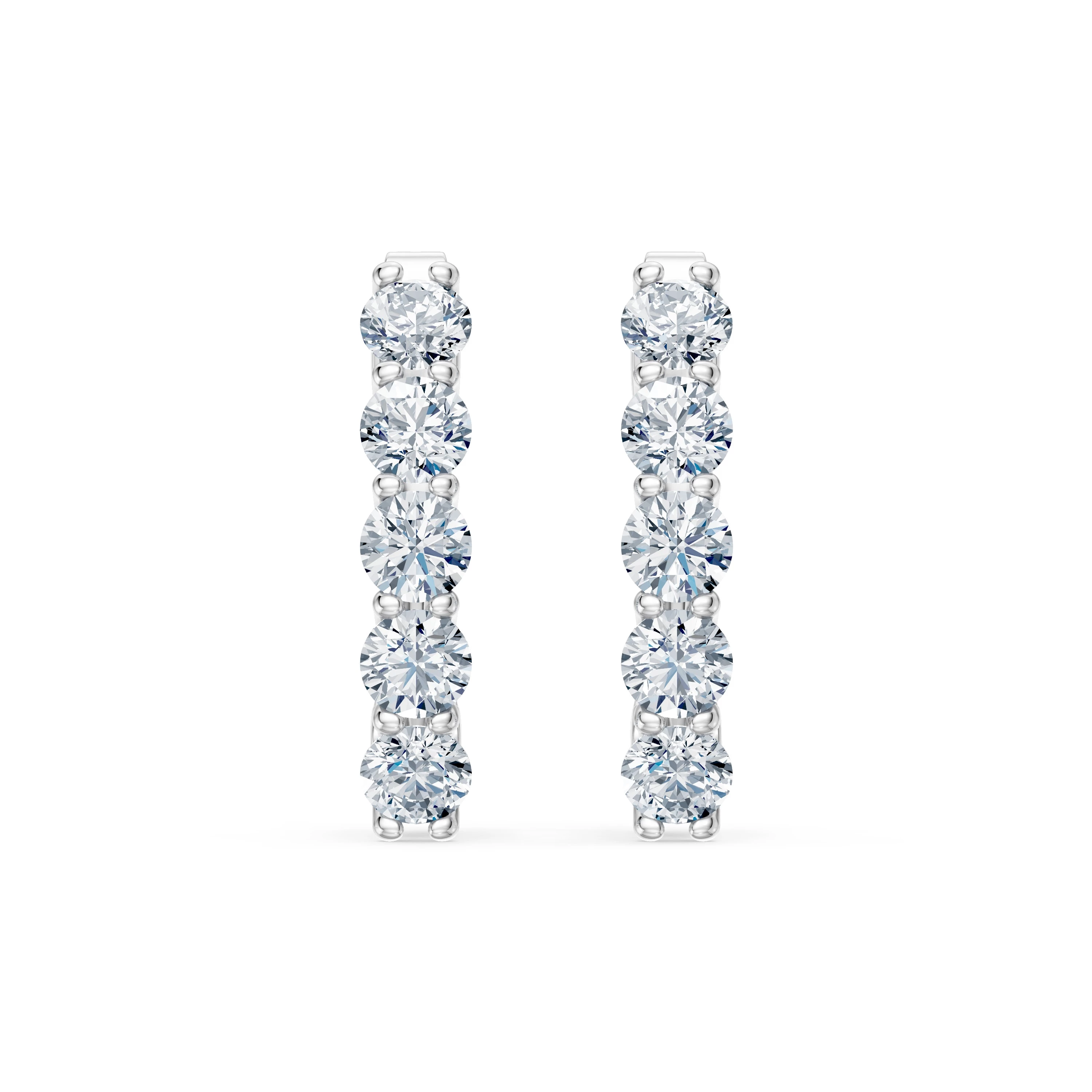 Boucles d'oreilles Lien Sacré Éternité ronde 1 ct — vue 1