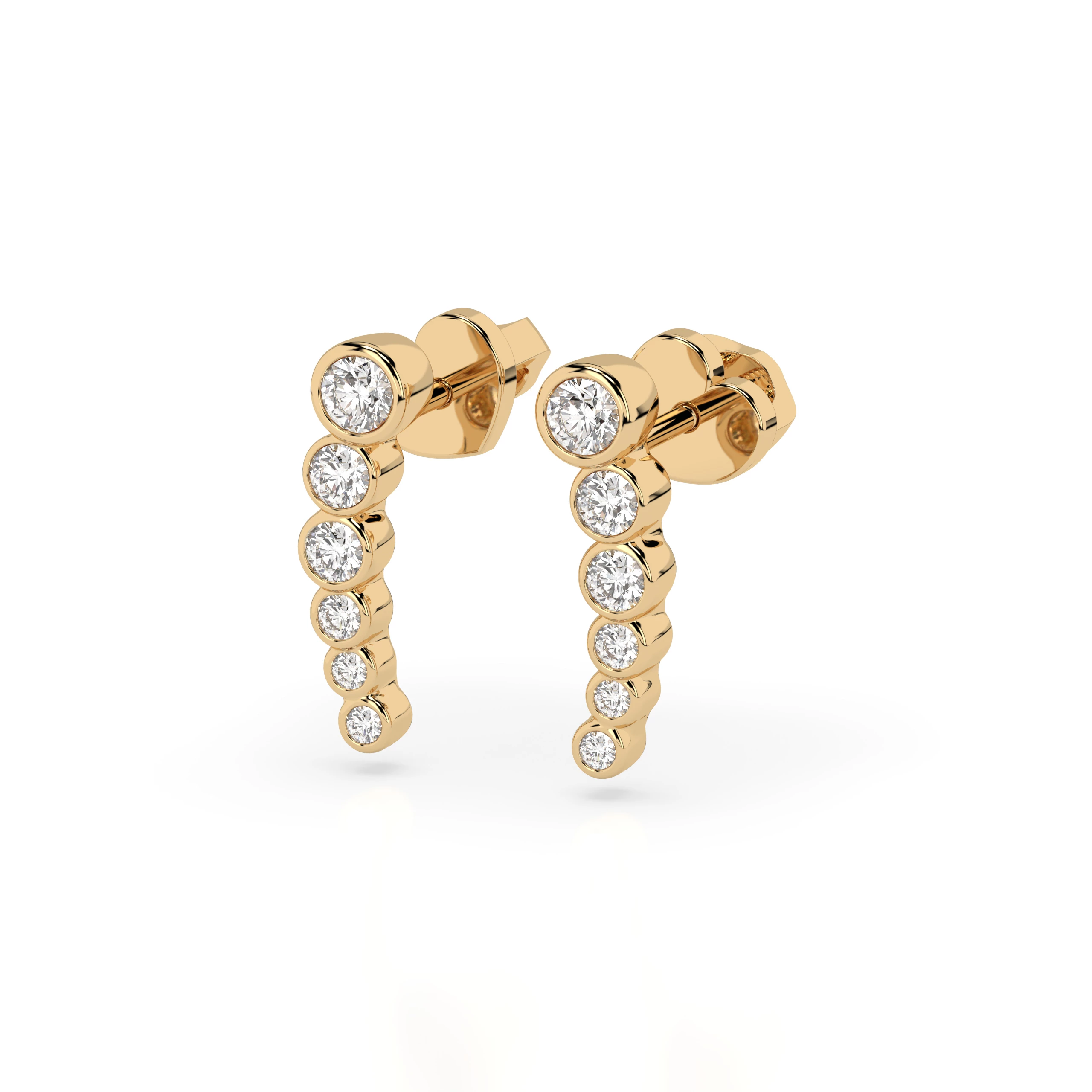 Boucles d'oreilles Émotion Dorée Éternité ronde 0,32 ct — vue 5