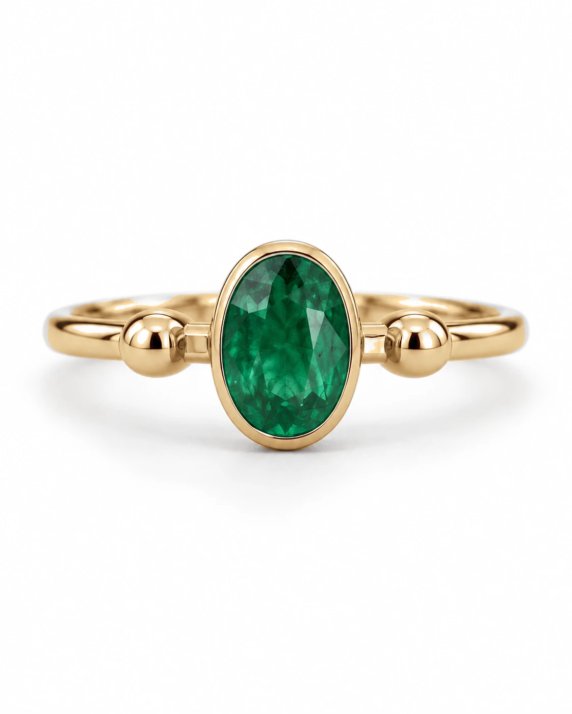 Bague Couronne Rayonnante Pierre Précieuse 0,42 ct — vue 9