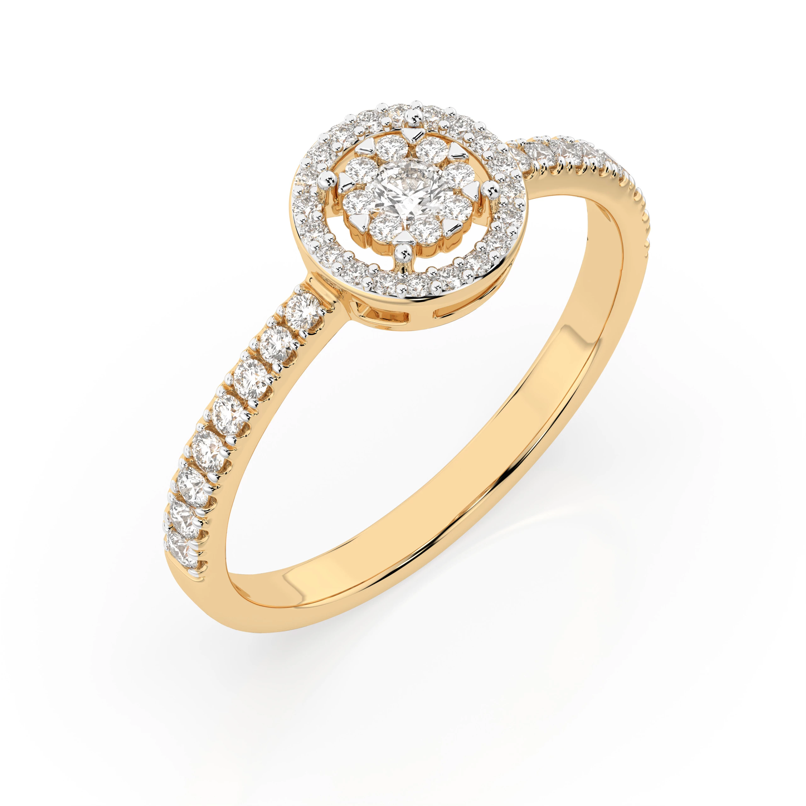 Bague Ciel d'Or Illusion ronde 0,03 ct — vue 4