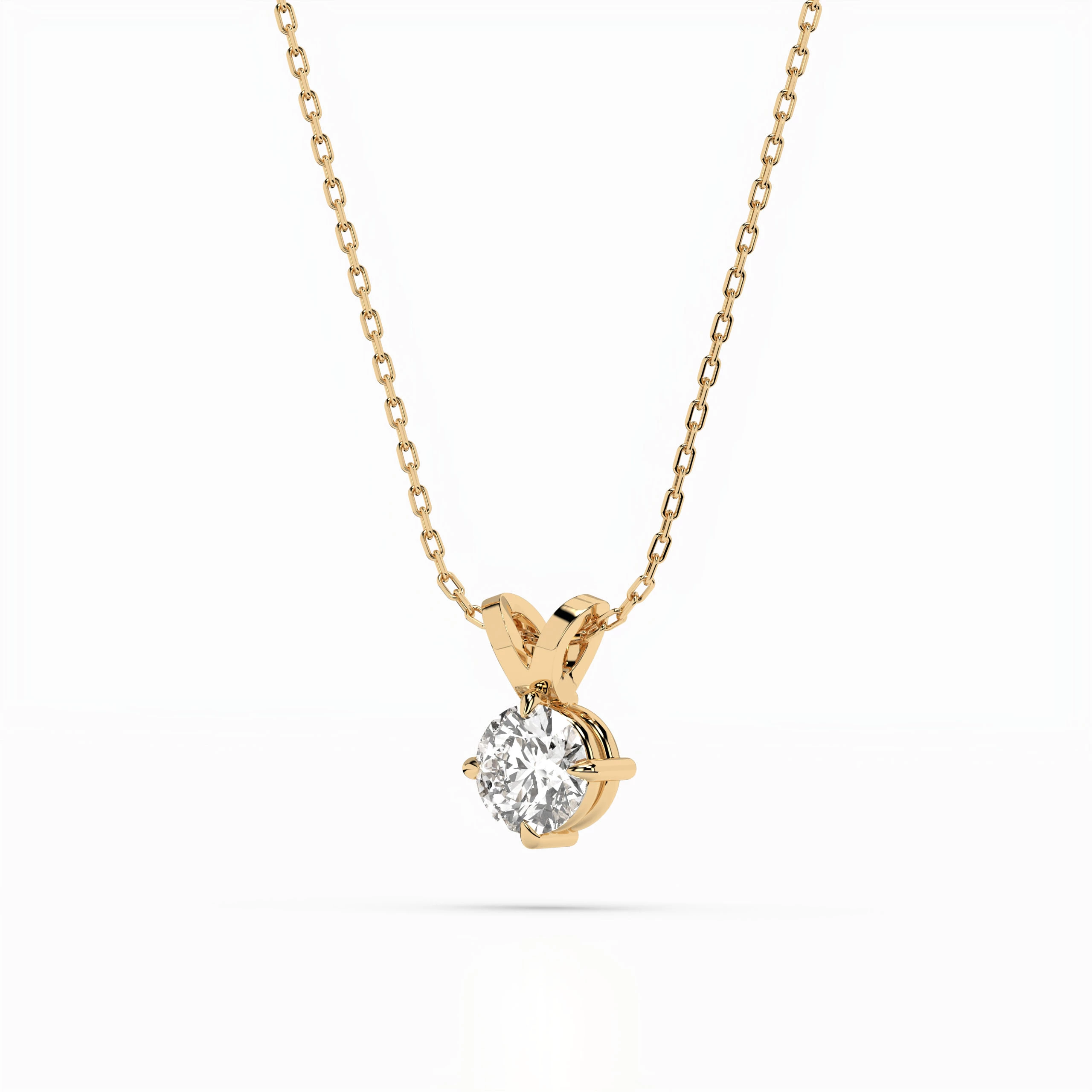 Collier Éclipse Étoilée Solitaire ronde 0,3 ct · 4,2 mm — vue 5