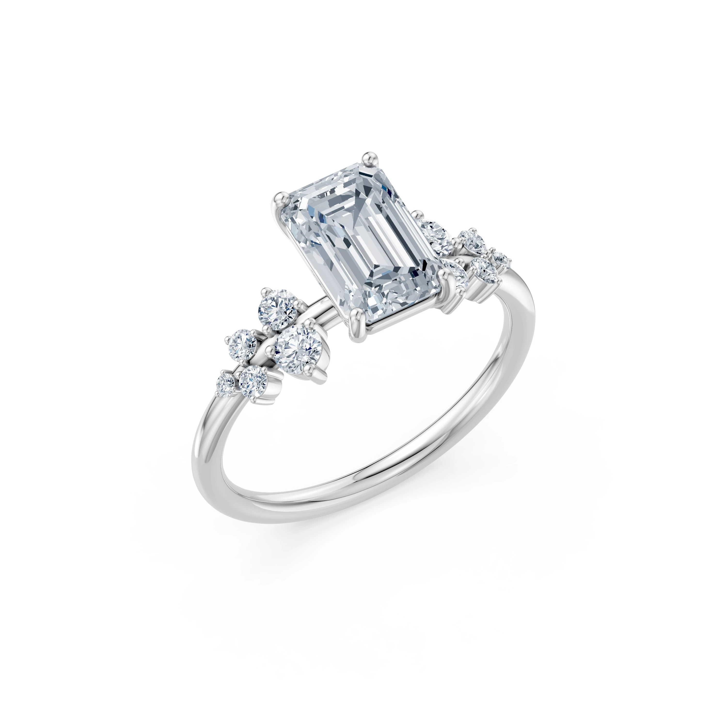 Bague Idylle Infinie Solitaire Éternité émeraude 2 ct · 2,0 mm — vue 1