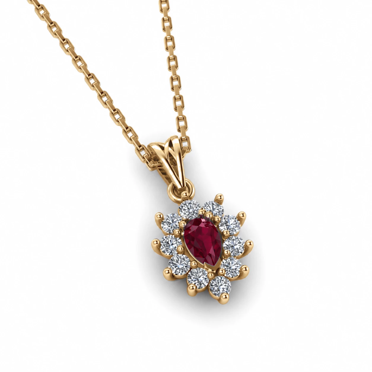 Collier Serment Éternel Pierre Précieuse poire 0,22 ct — vue 9