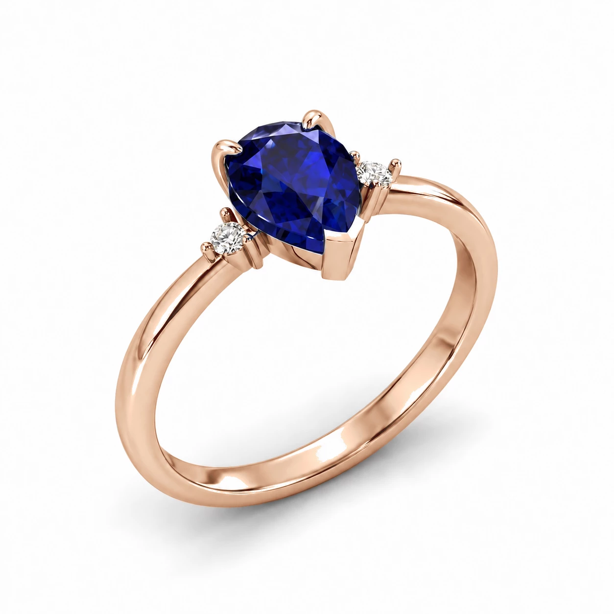 Bague Constellation Argentée Pierre Précieuse poire 0,79 ct — vue 1