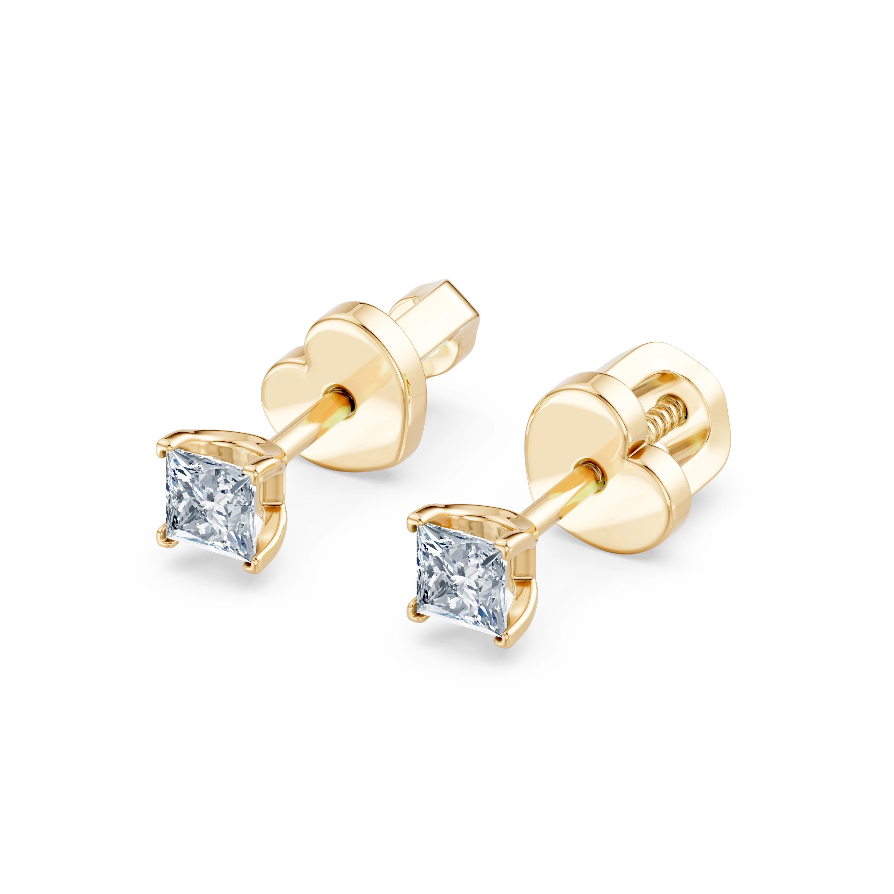 Boucles d'oreilles Cosmos Céleste Solitaire avec fermoir papillon 0,17 ct · 3,0 mm — vue 6