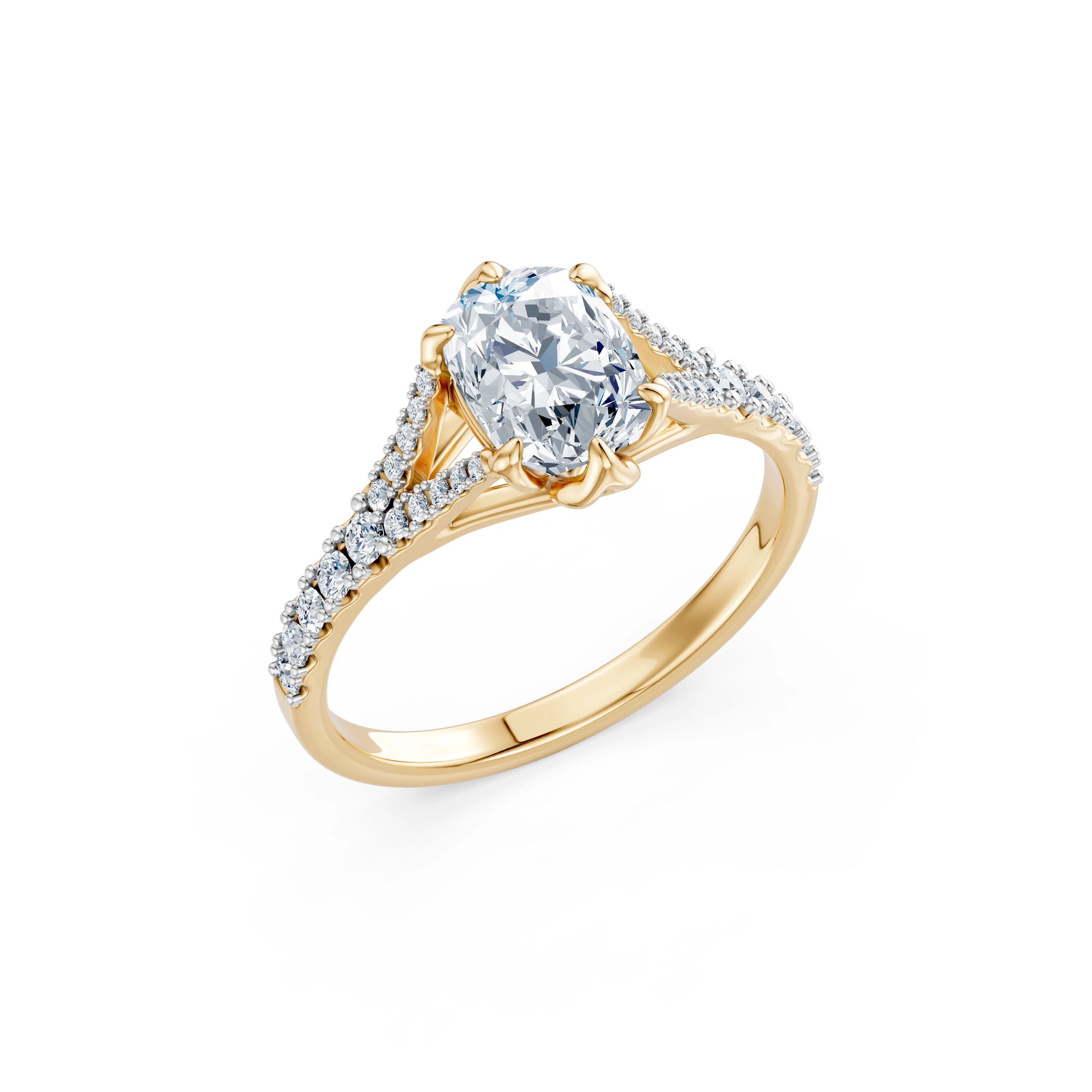 Bague Flamme Délicate Solitaire Éternité coussin 1,5 ct · 1,5 mm — vue 4
