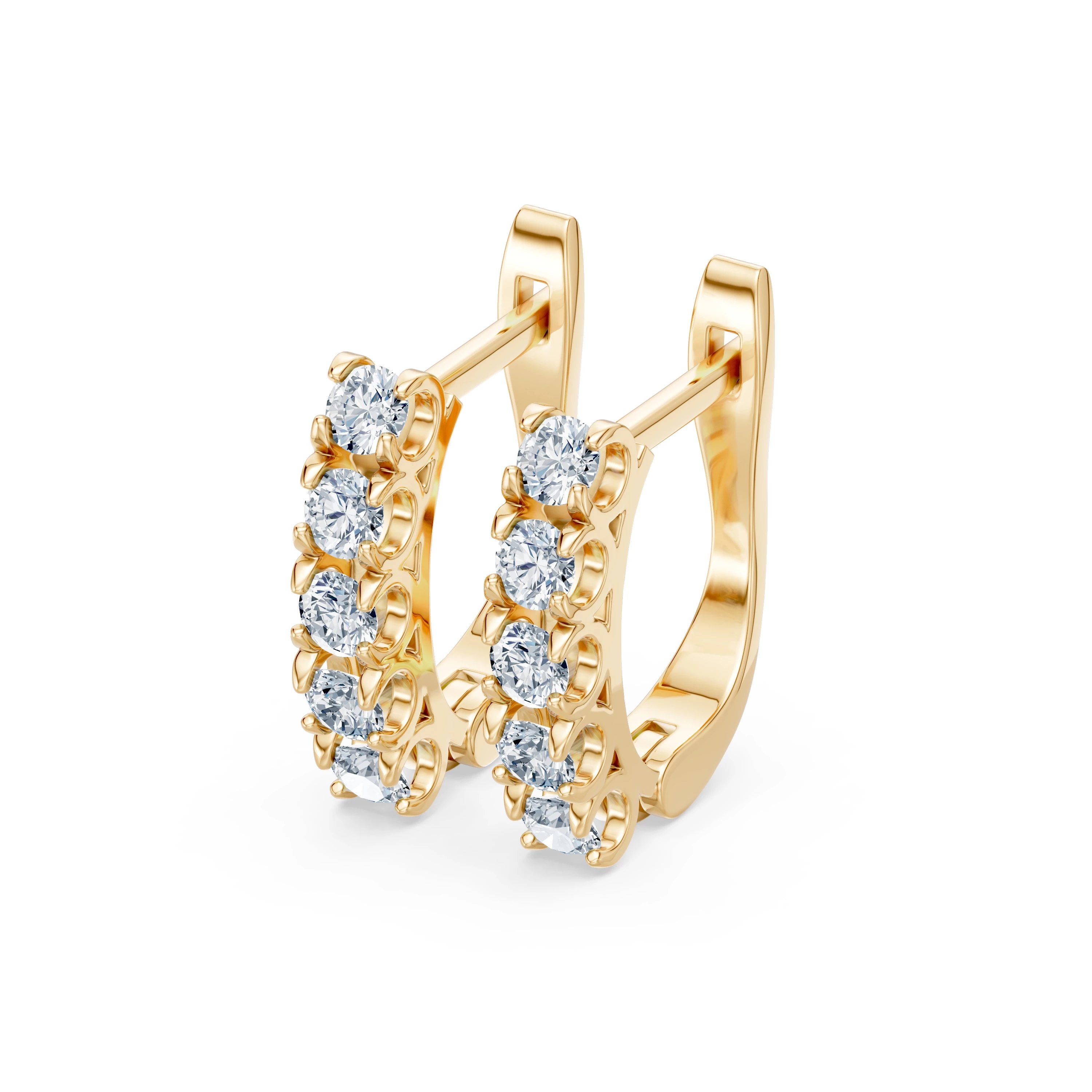 Boucles d'oreilles Passion Sacrée Éternité ronde 0,6 ct — vue 6