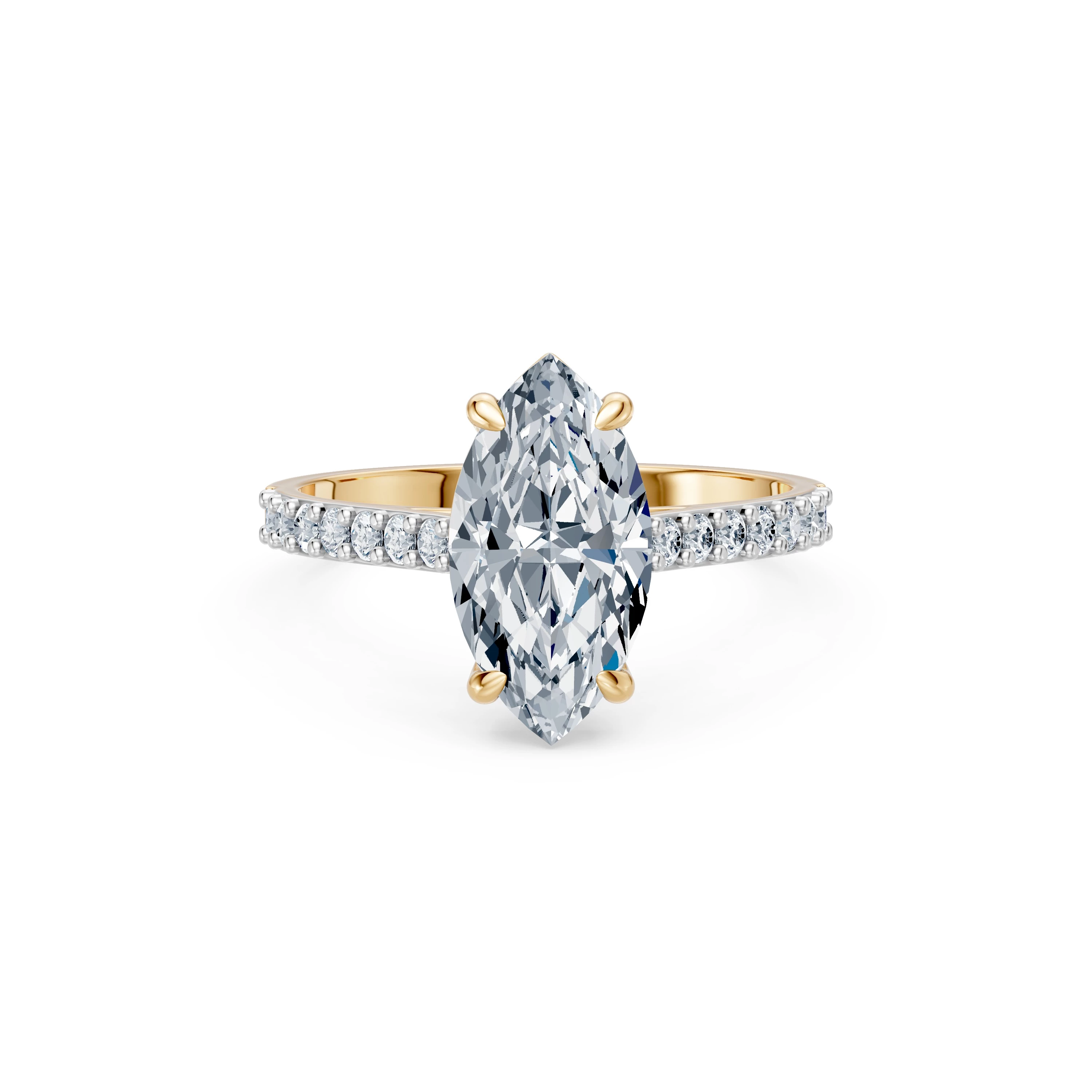 Bague Émotion Sincère Solitaire Éternité marquise 2 ct · 2,0 mm — vue 6