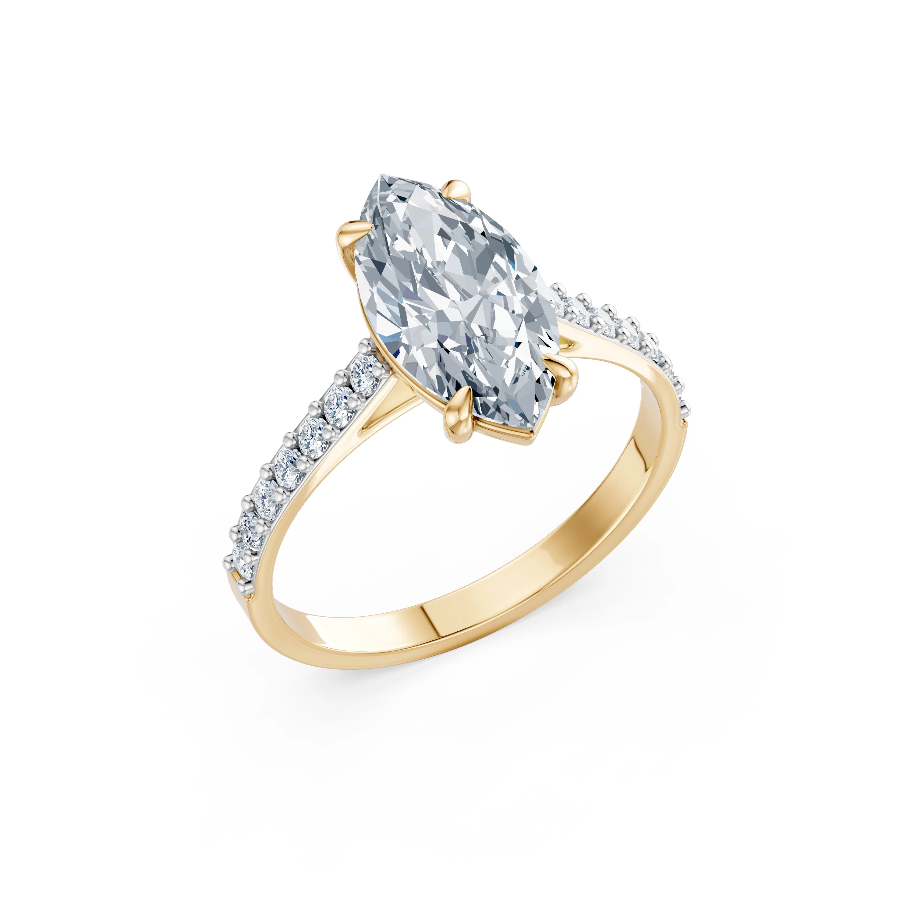Bague Émotion Sincère Solitaire Éternité marquise 2 ct · 2,0 mm — vue 4