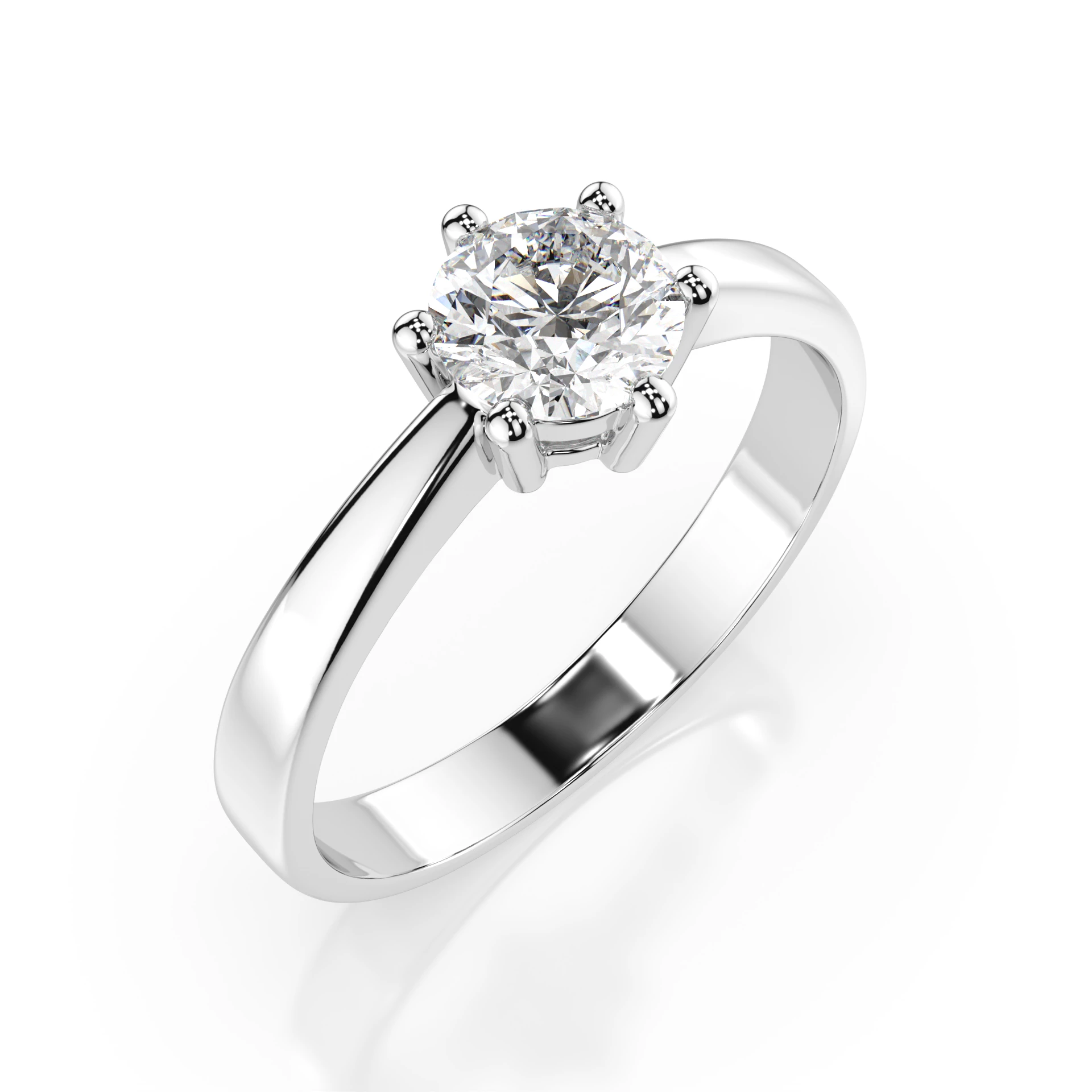 Bague Sceptre Précieux Solitaire ronde 0,5 ct · 5,1 mm — vue 1