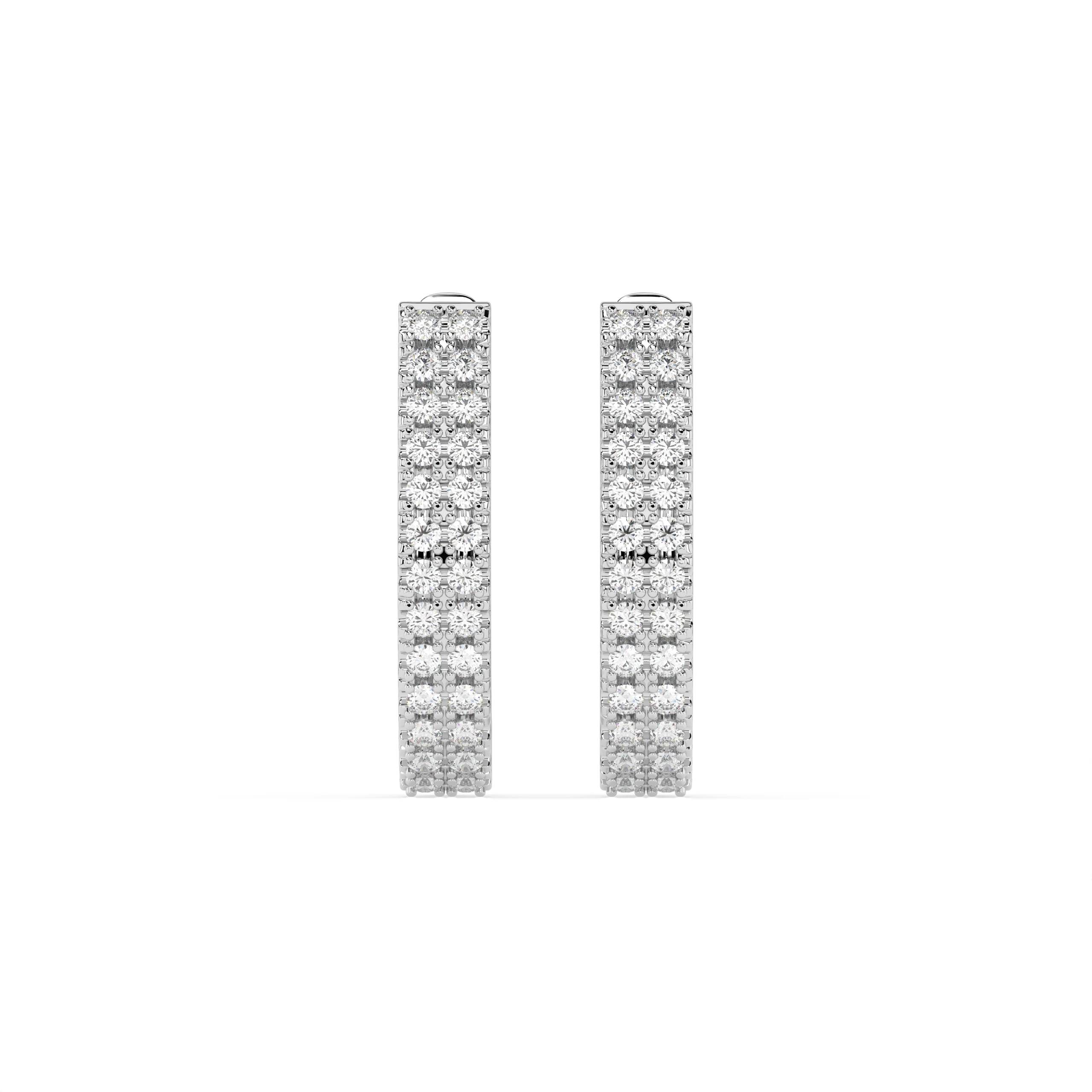 Boucles d'oreilles Serment Divin Éternité ronde 0,22 ct — vue 1