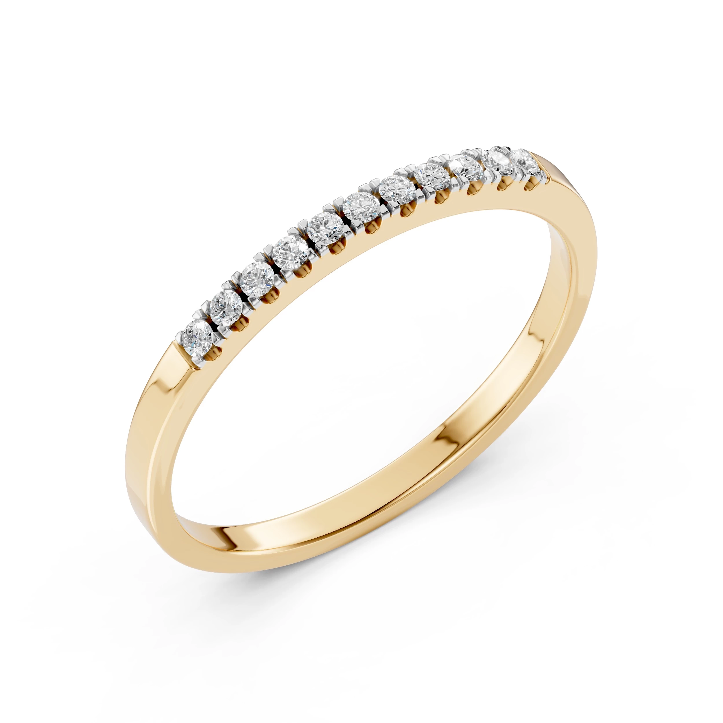 Bague Lien Divin Éternité ronde 0,11 ct — vue 4