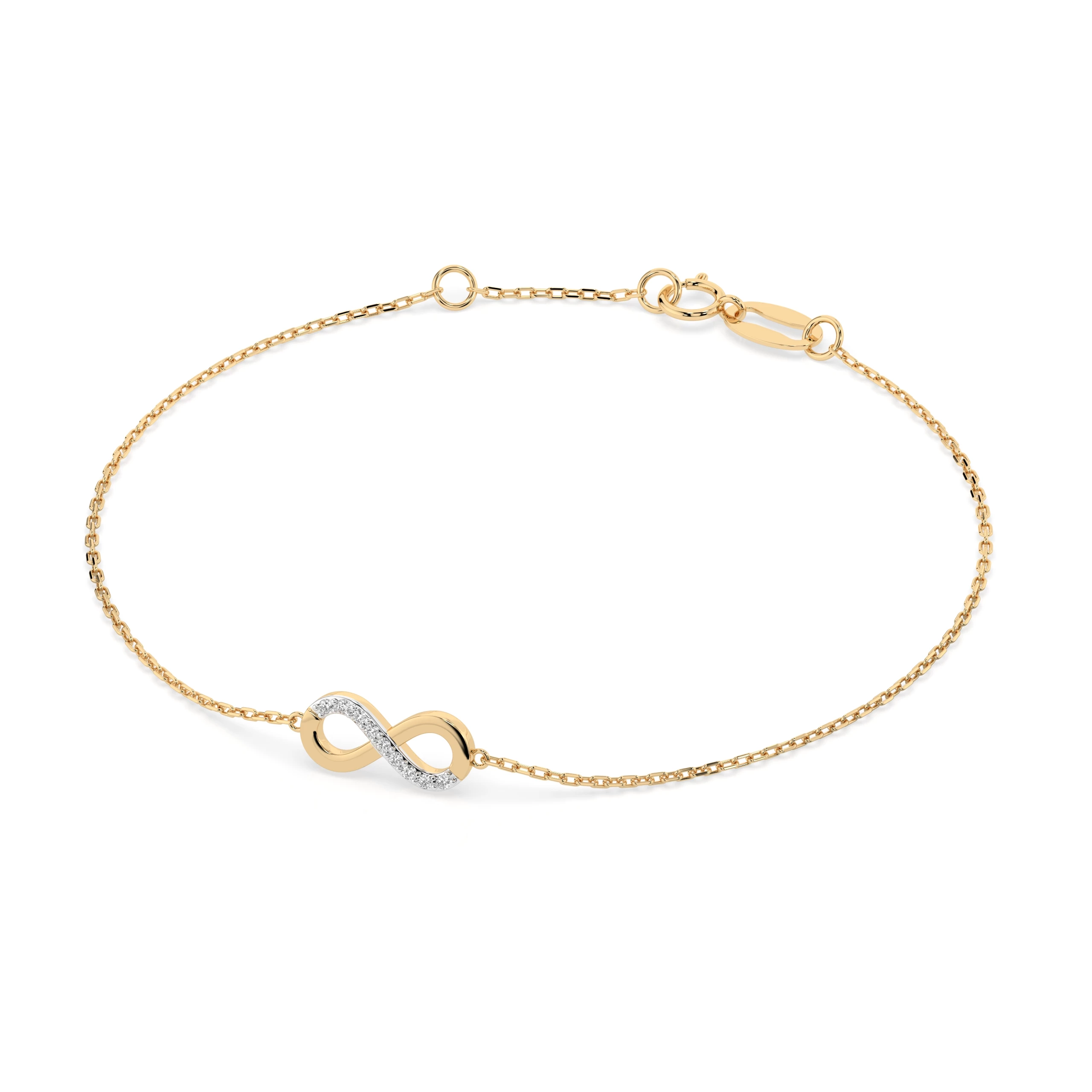 Bracelet Mystère Noir Minimalisme ronde 0,05 ct — vue 6