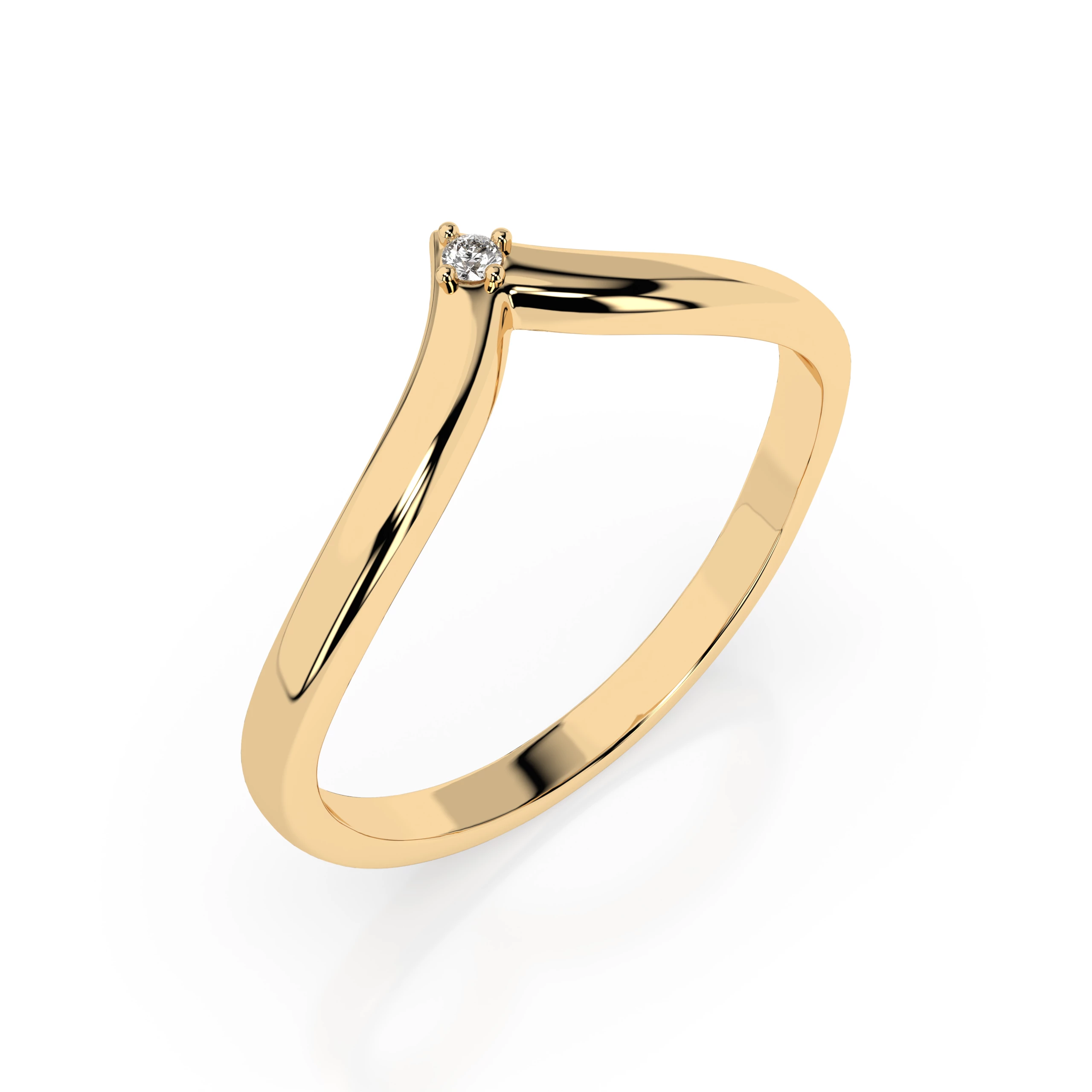 Bague La Majestueuse Minimalisme ronde 0,01 ct — vue 4