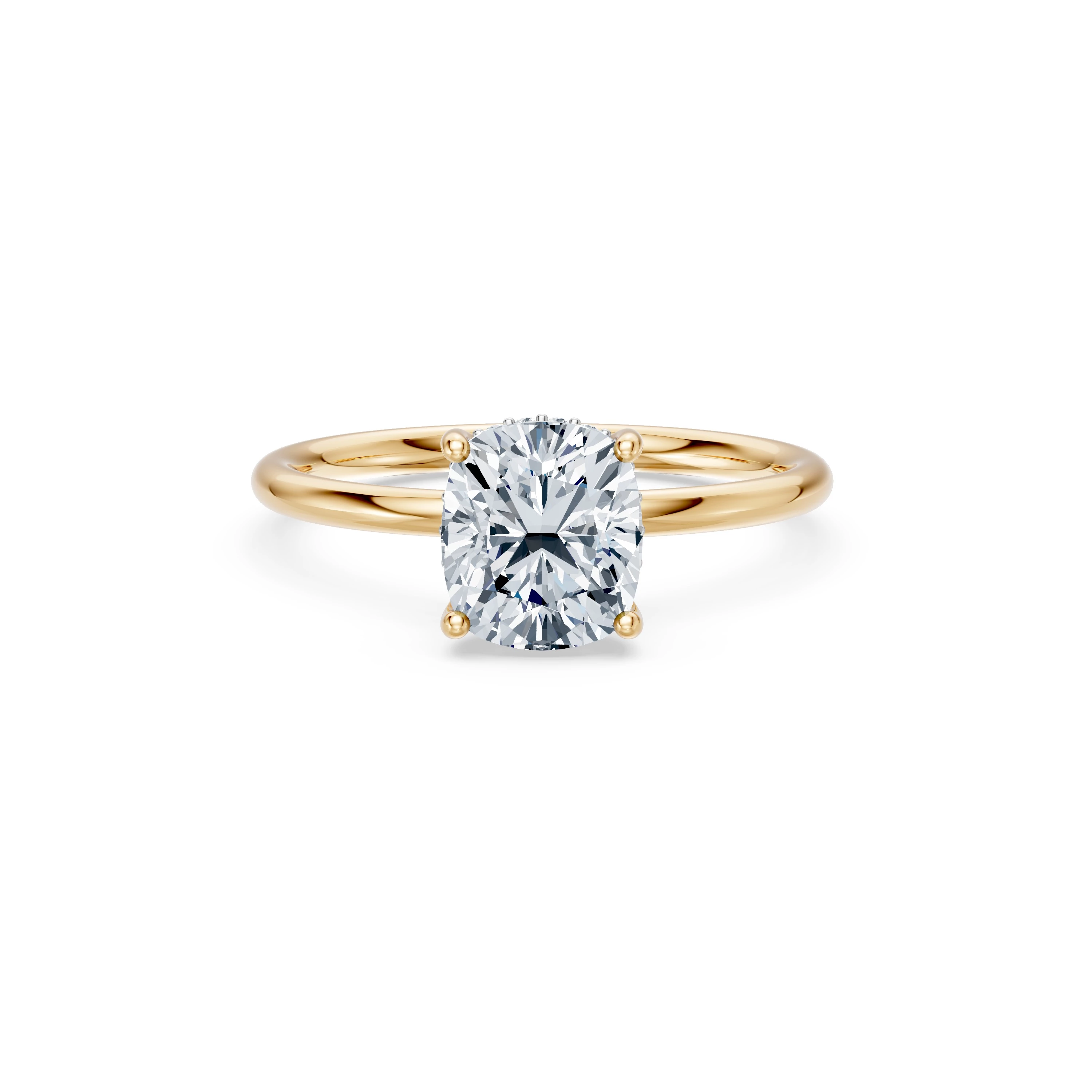 Bague Pureté Précieuse Solitaire coussin 2 ct · 2,0 mm — vue 6