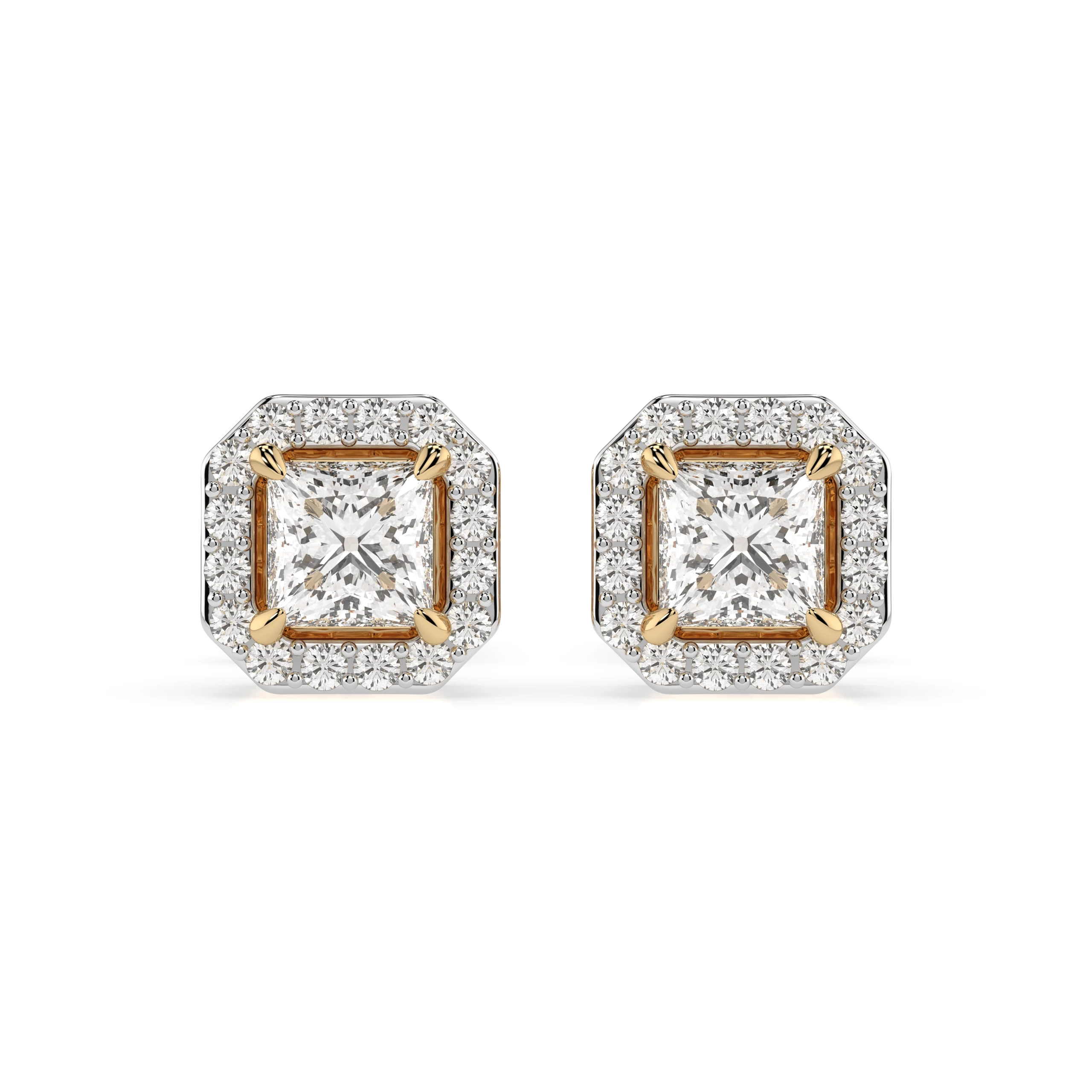 Boucles d'oreilles Souvenir Sincère Solitaire Éternité princesse 0,34 ct · 3,0 mm — vue 4