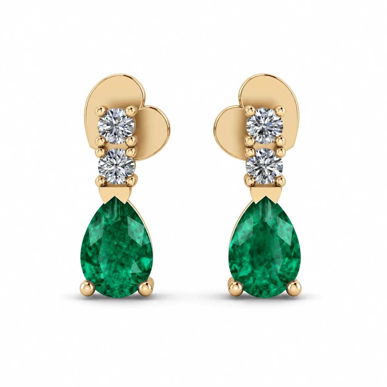 Boucles d'oreilles Couronne Éblouissante Pierre Précieuse 0,66 ct — vue 7