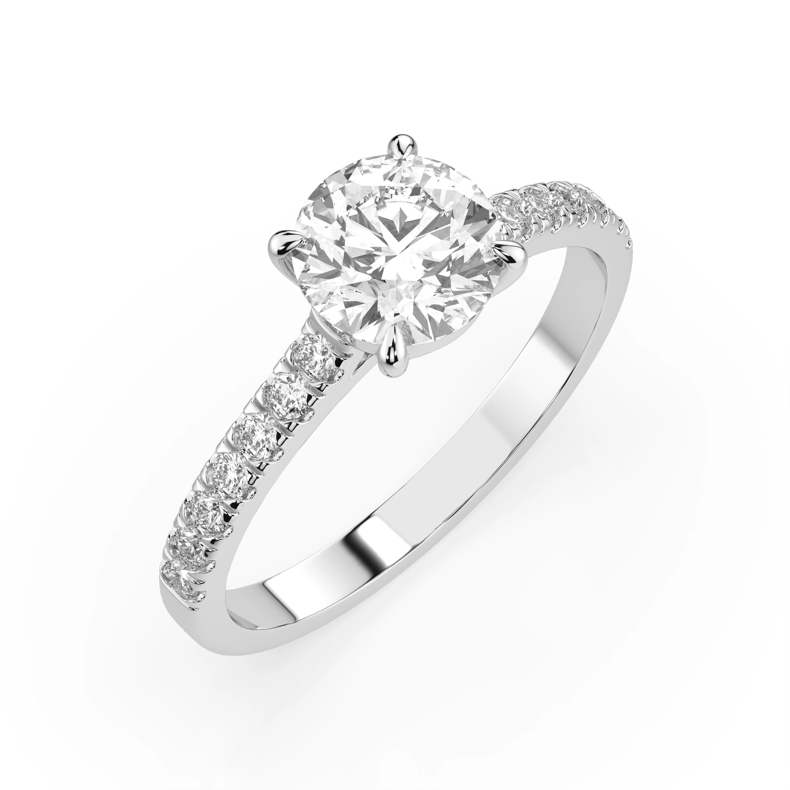 Bague Rêverie Dorée Solitaire Éternité ronde 1 ct · 6,5 mm — vue 1