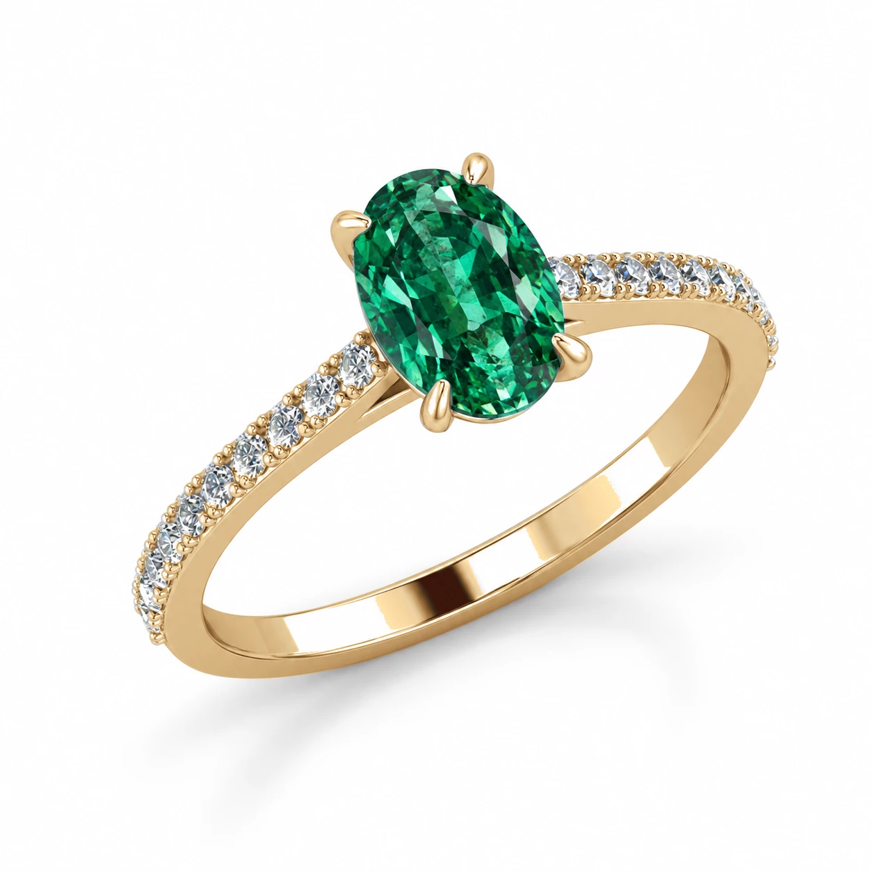 Bague Règne Somptueux Pierre Précieuse ovale 0,65 ct — vue 7