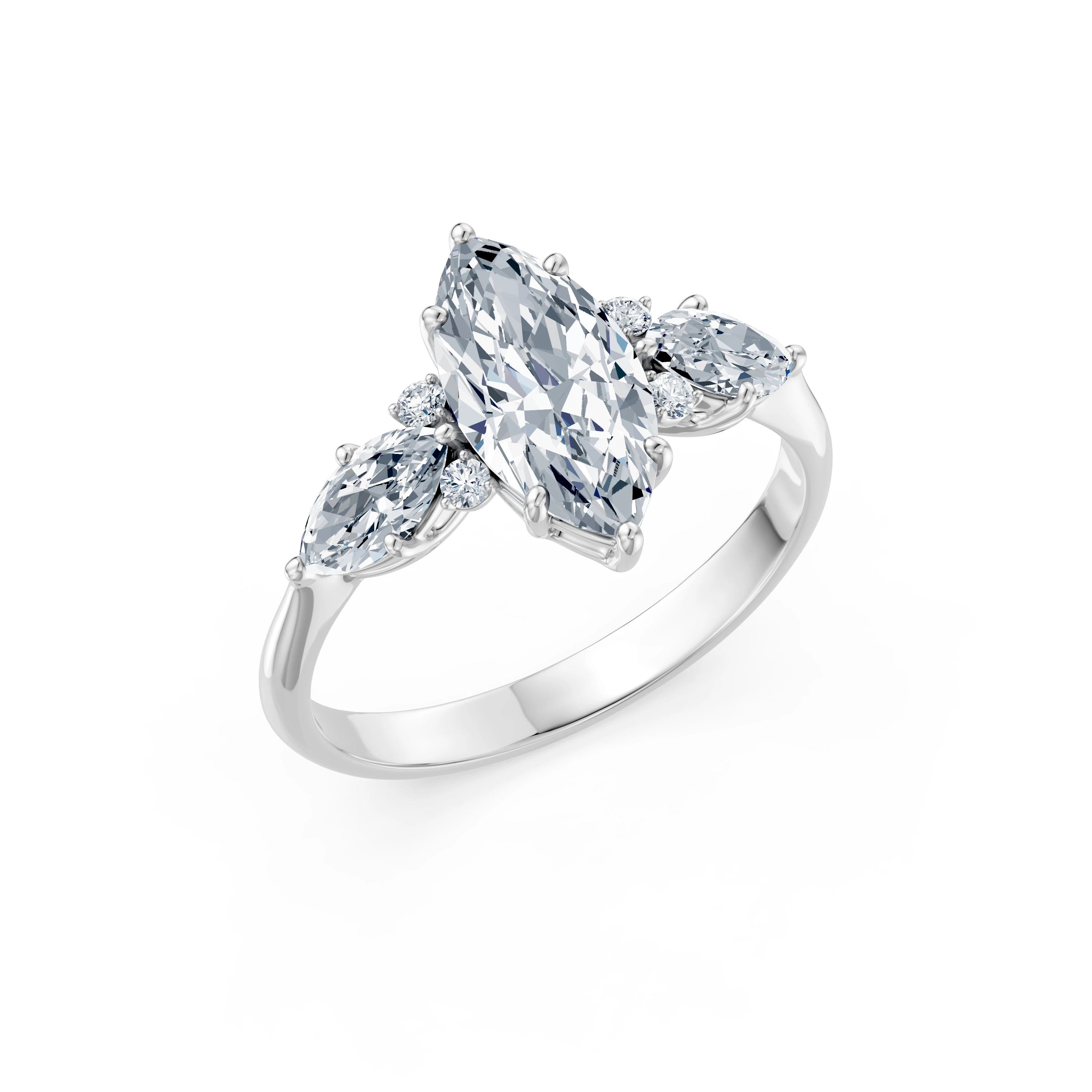 Bague Caresse Infinie Solitaire Éternité marquise 1,5 ct · 1,5 mm — vue 1