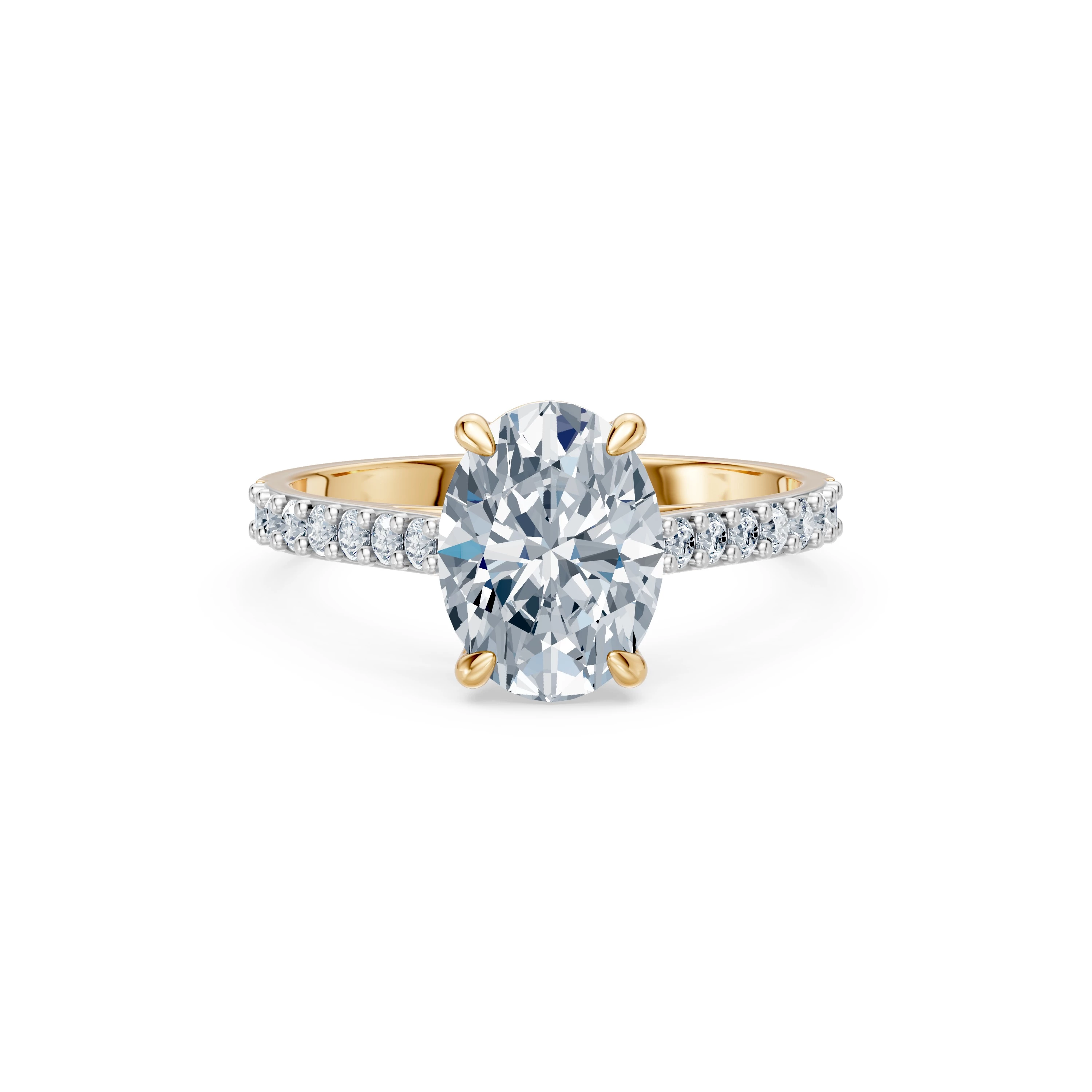 Bague Charme Intemporel Solitaire Éternité ovale 2 ct · 2,0 mm — vue 6
