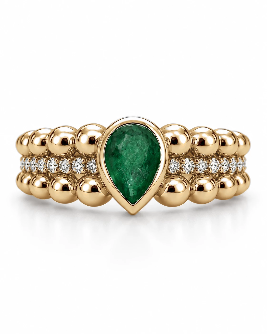 Bague Noblesse Illustre Pierre Précieuse poire 0,33 ct — vue 9