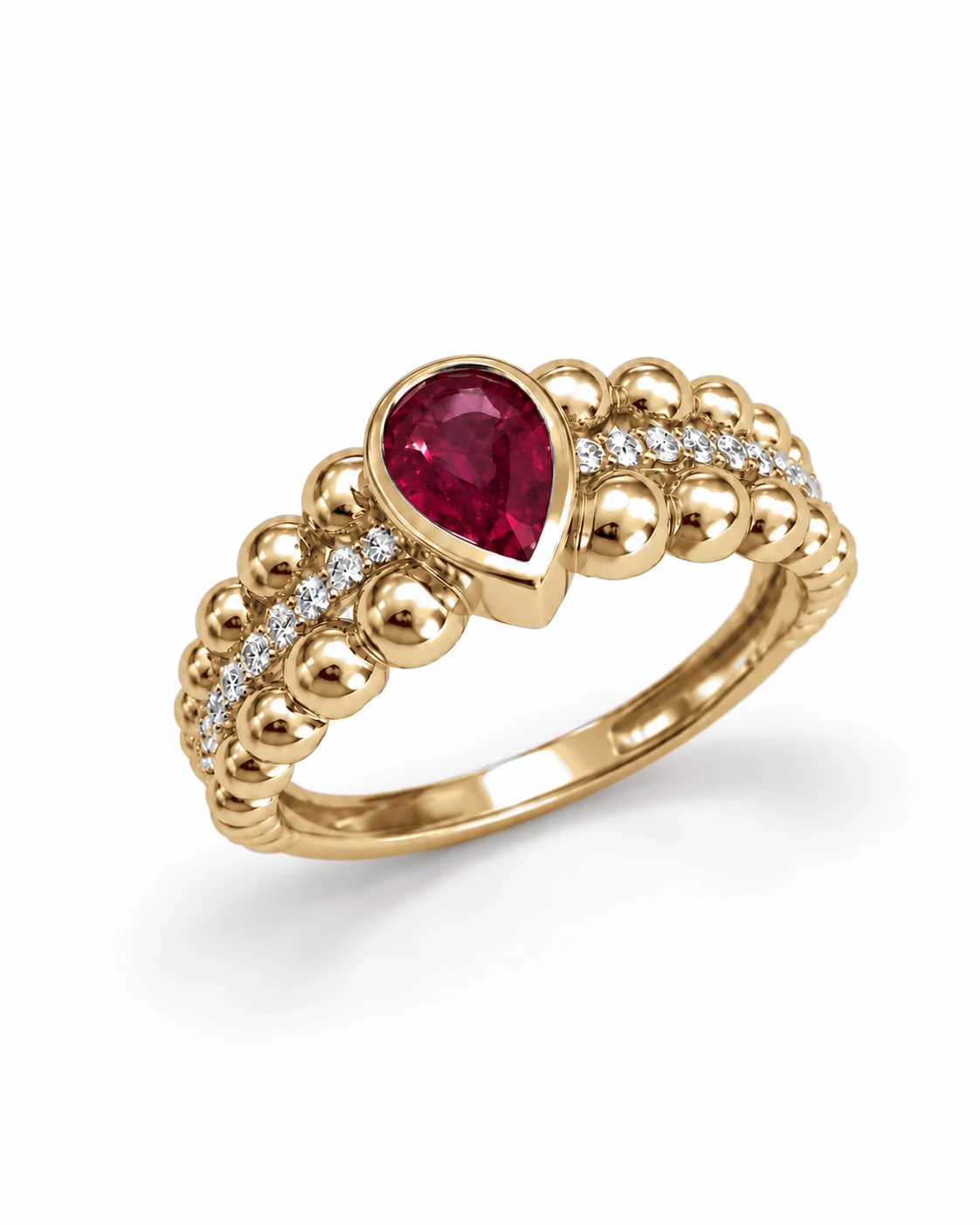 Bague Émotion Éternelle Pierre Précieuse poire 0,5 ct — vue 7