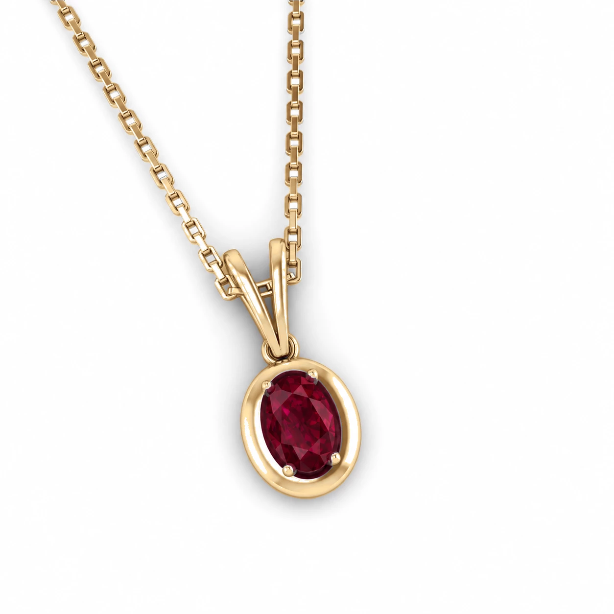 Collier Harmonie Lumineuse Pierre Précieuse ovale 0,63 ct — vue 8
