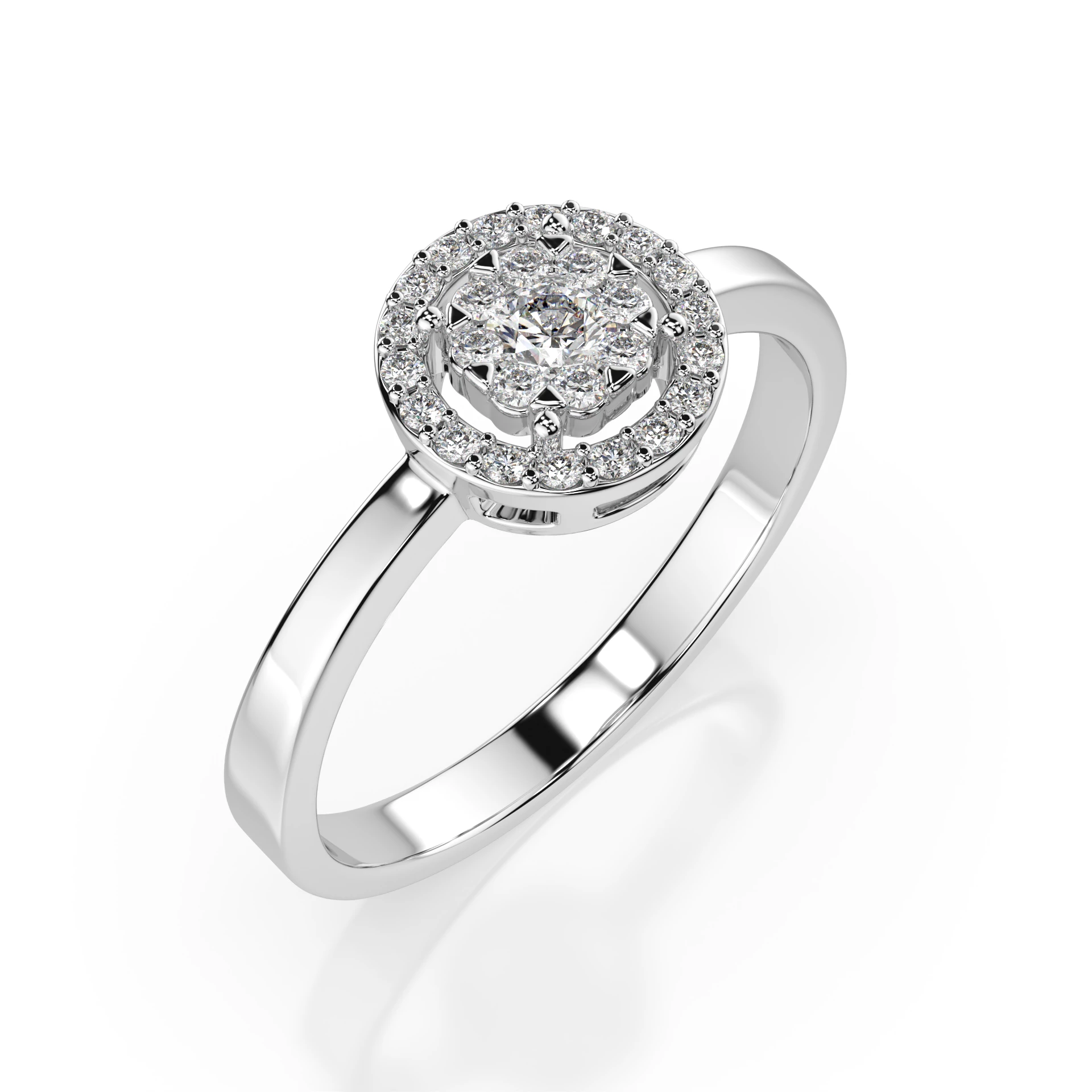 Bague Jardin Céleste Illusion ronde 0,06 ct — vue 1