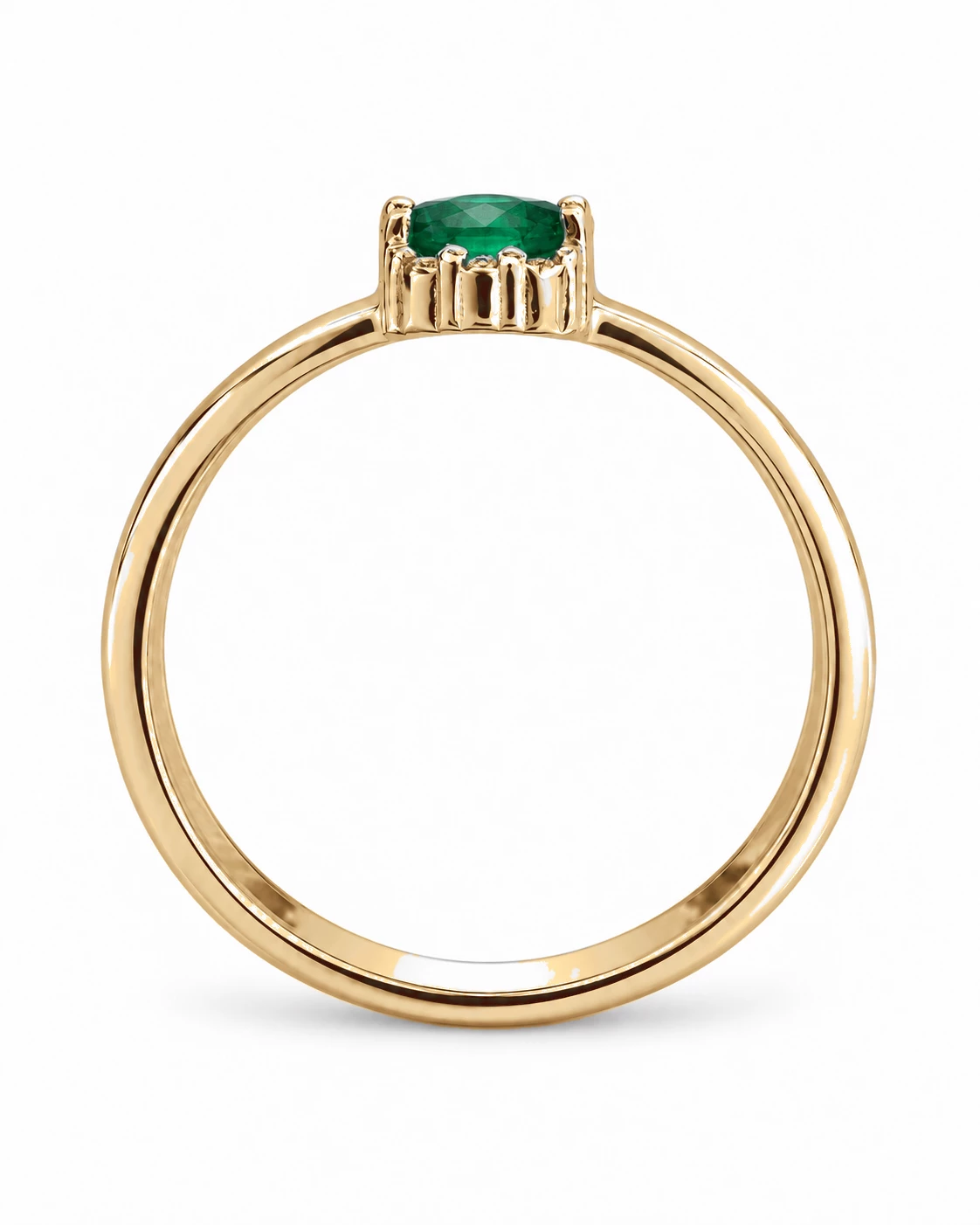 Bague Reine Dorée Pierre Précieuse 0,19 ct — vue 8