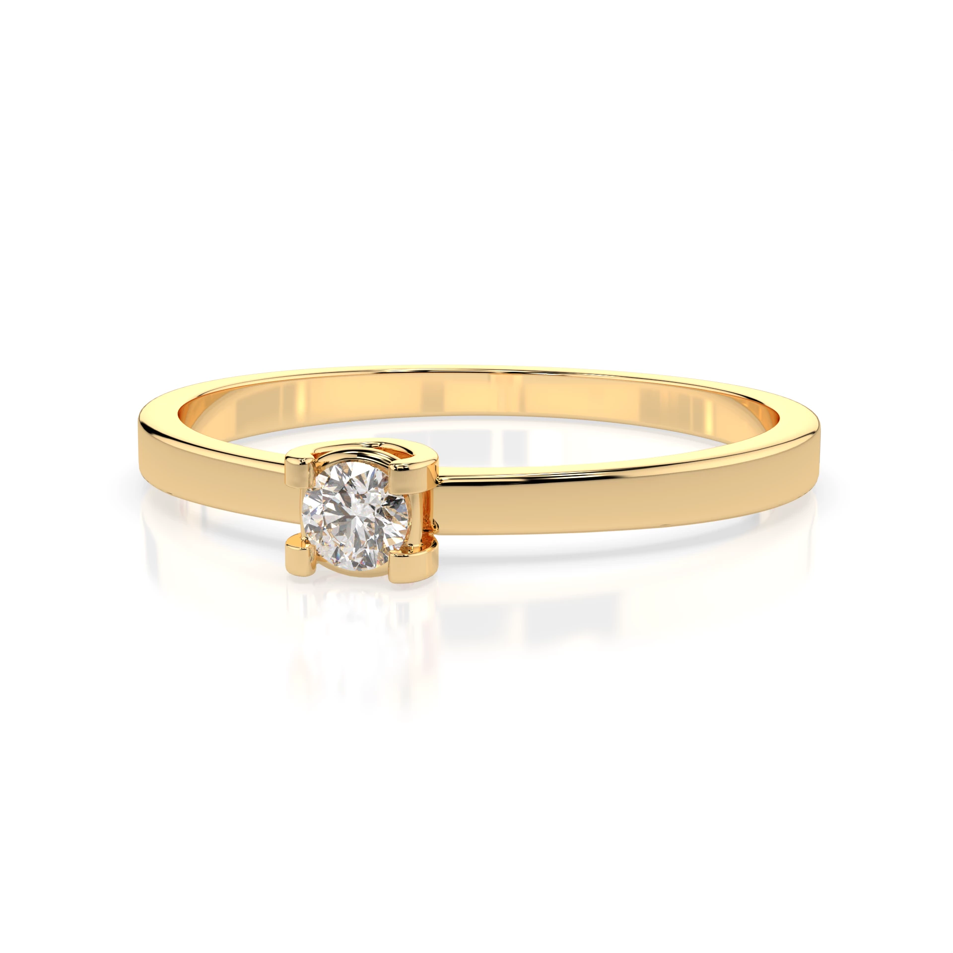 Bague Reine Impériale Solitaire ronde 0,1 ct · 3,0 mm — vue 6