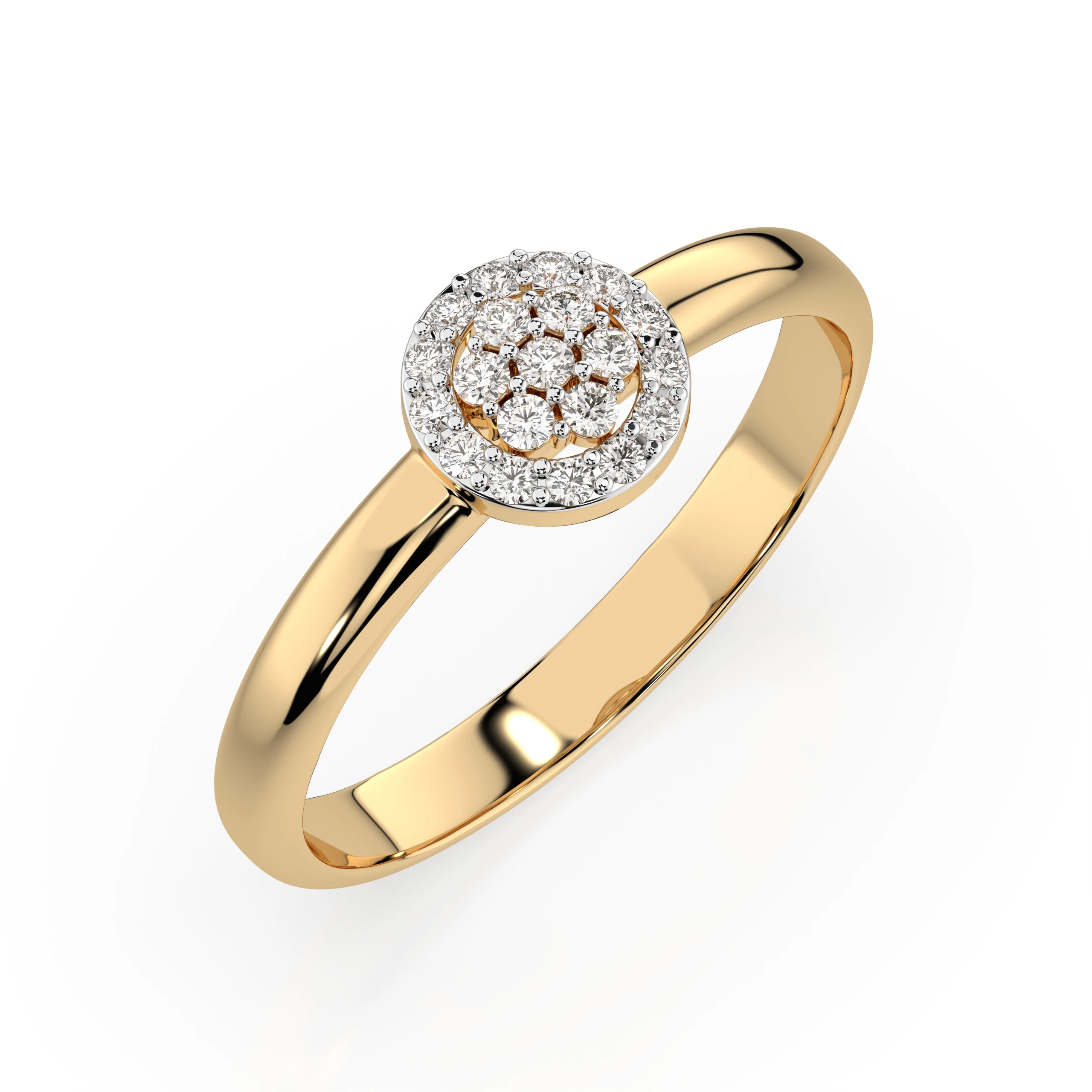 Bague Comète Radieuse Illusion ronde 0,08 ct — vue 4