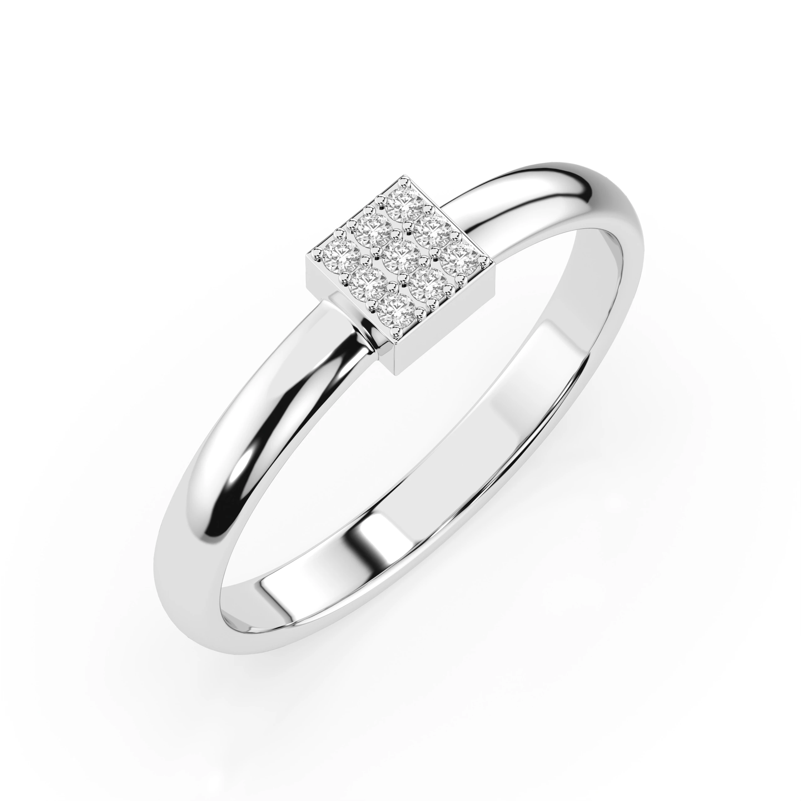 Bague Aurore Dorée Illusion ronde 0,05 ct — vue 1