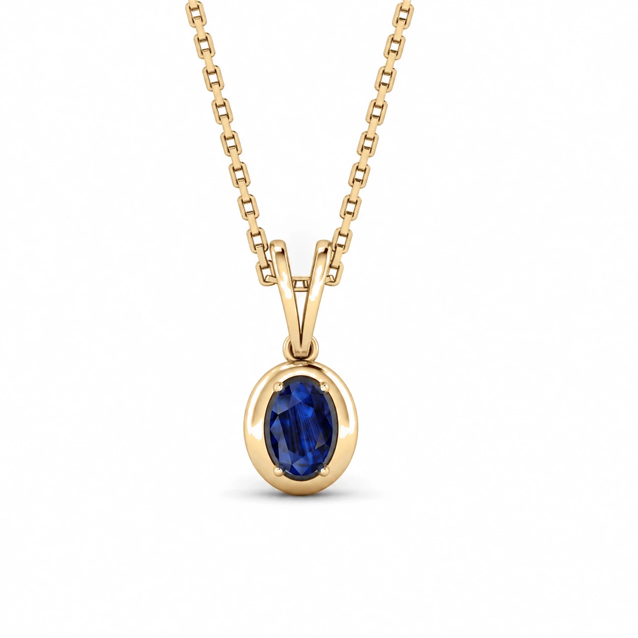 Collier Firmament Argenté Pierre Précieuse ovale 0,56 ct — vue 8