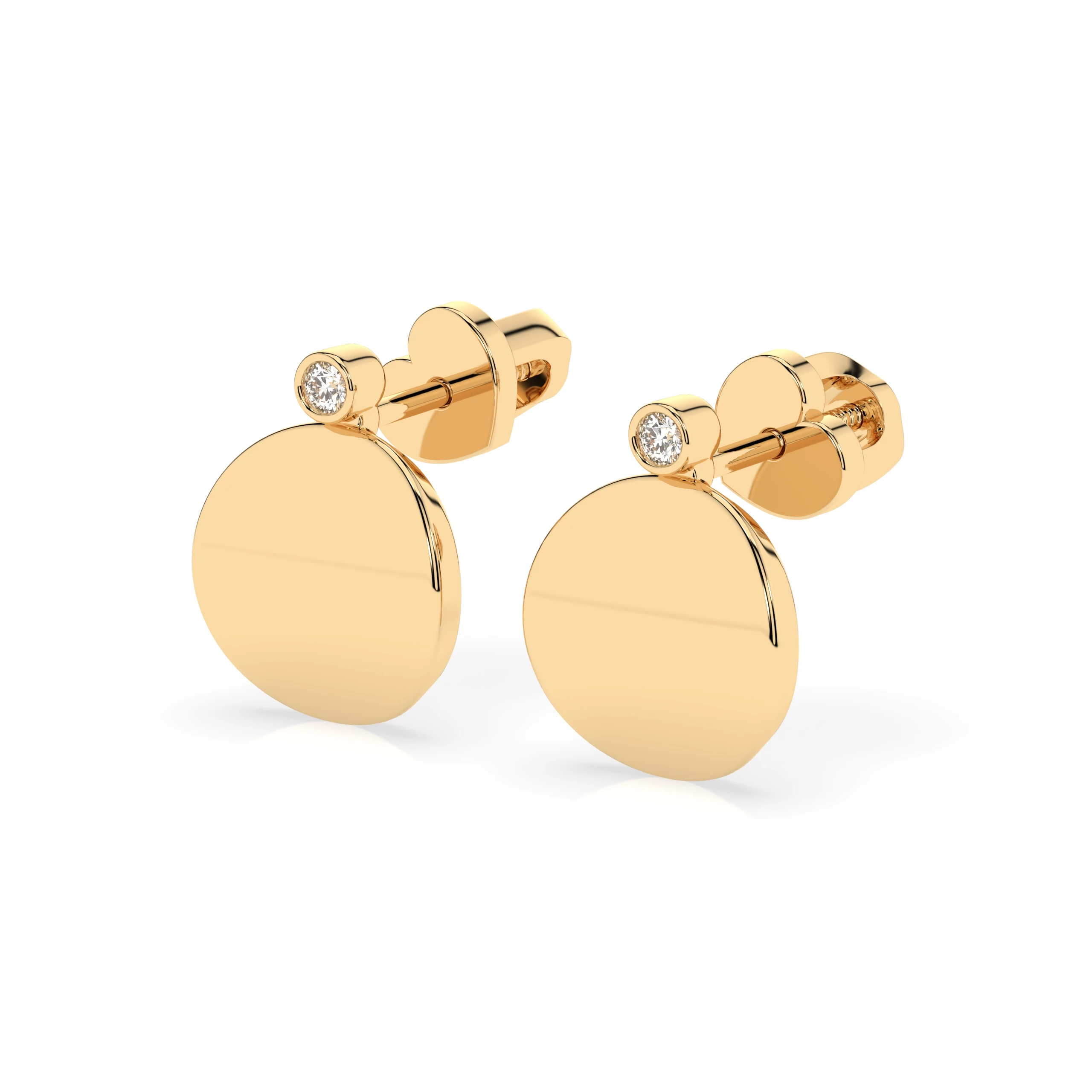 Boucles d'oreilles Prodige Exquis Minimalisme ronde 0,04 ct — vue 6