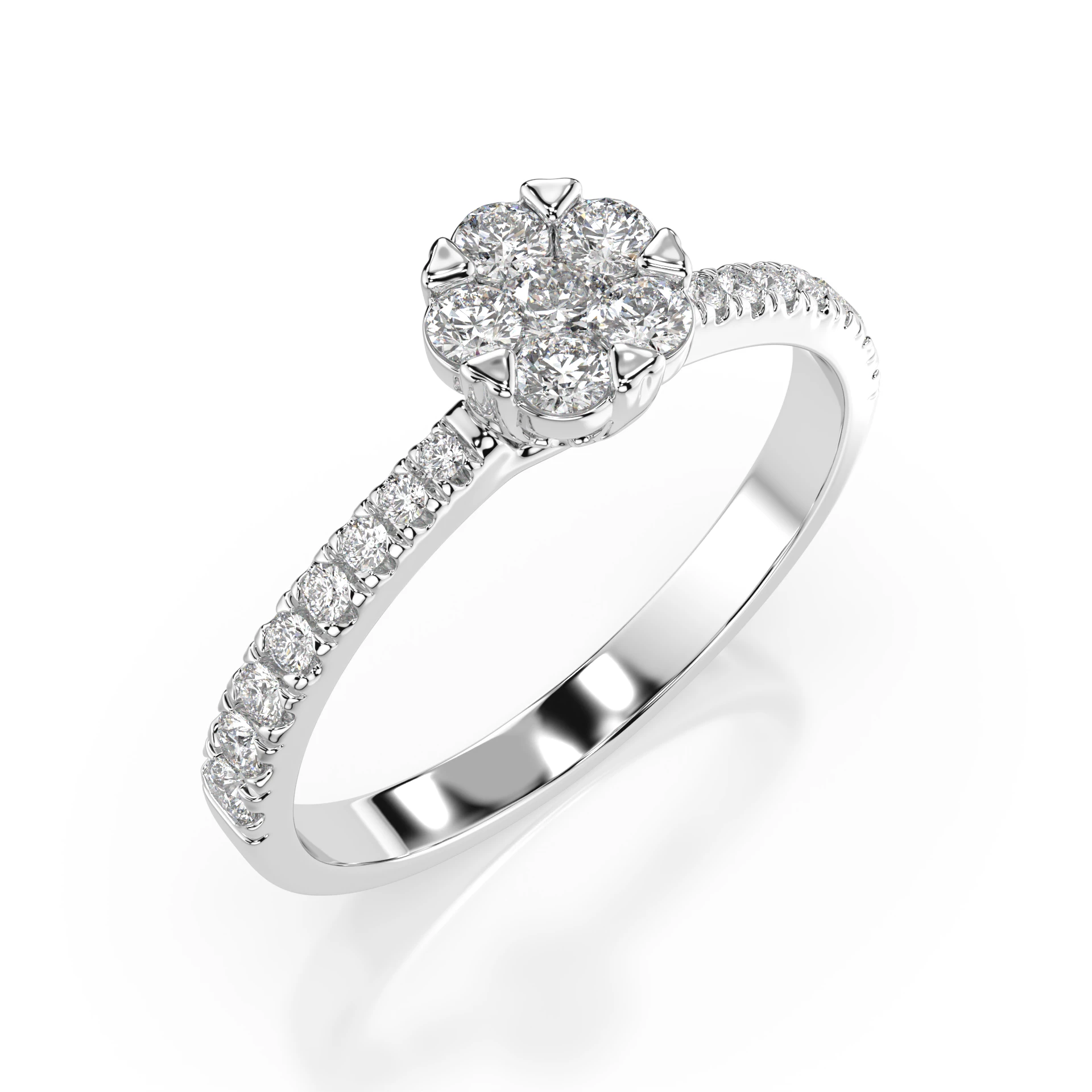 Bague Déesse des Étoiles Illusion ronde 0,06 ct — vue 1