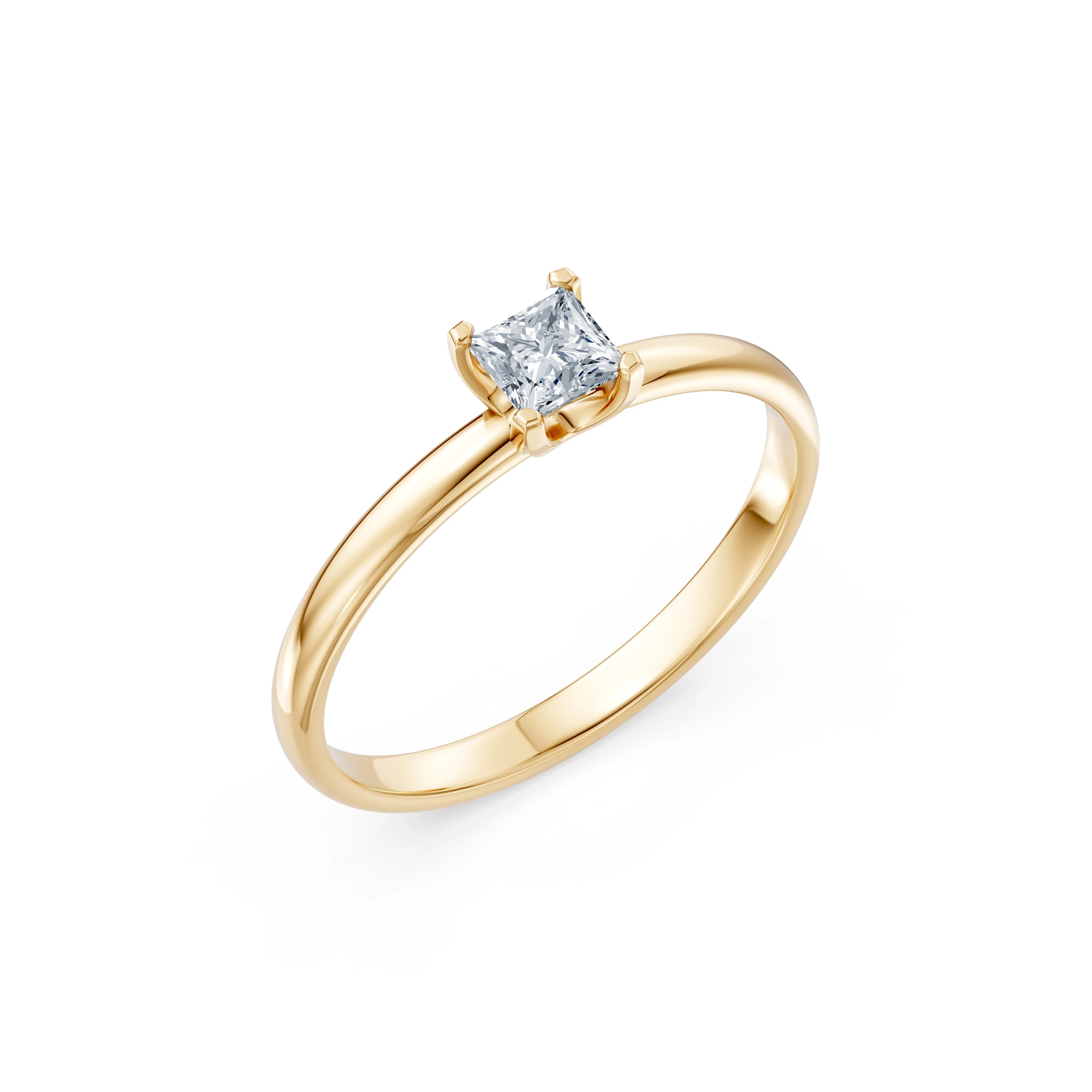 Bague Règne Doré Solitaire 0,3 ct — vue 4