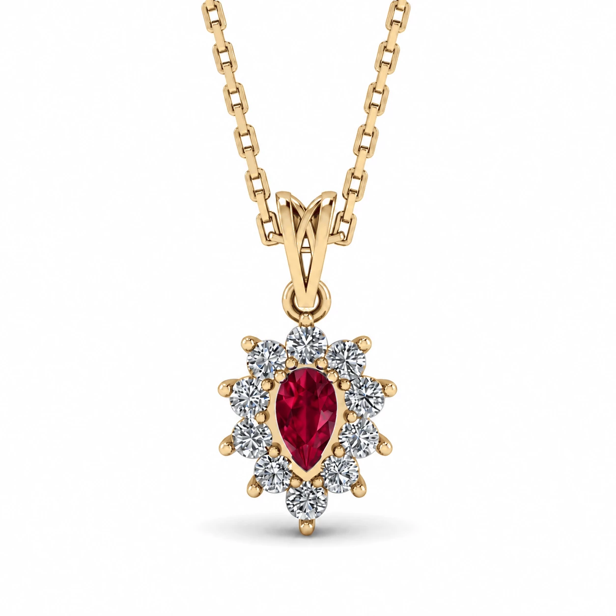 Collier Serment Éternel Pierre Précieuse poire 0,22 ct — vue 8