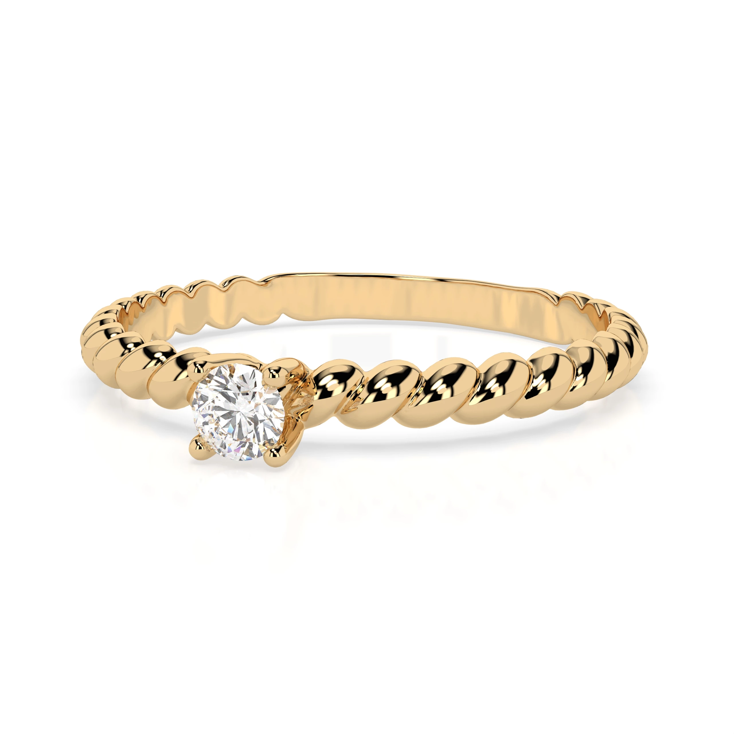 Bague Trône Souverain Solitaire ronde 0,06 ct · 2,5 mm — vue 6