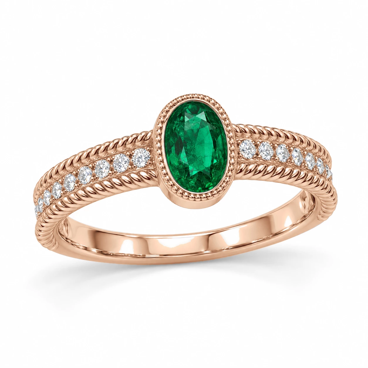 Bague Palais Triomphal Pierre Précieuse ovale 0,42 ct — vue 1