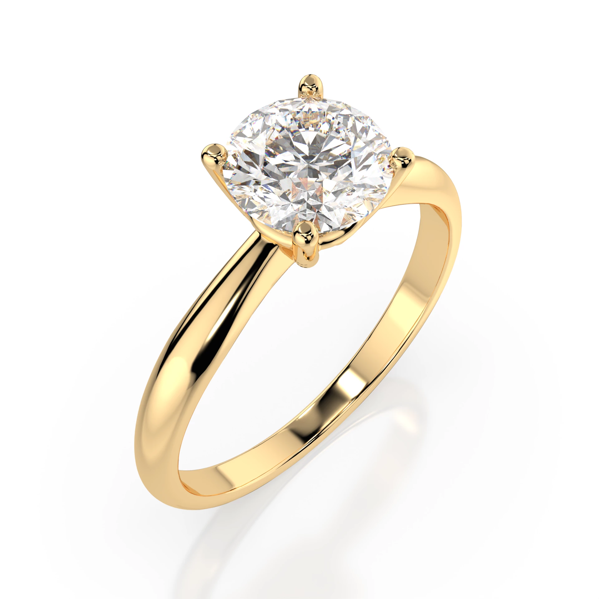 Bague L'Exception Solitaire ronde 1 ct · 6,5 mm — vue 4