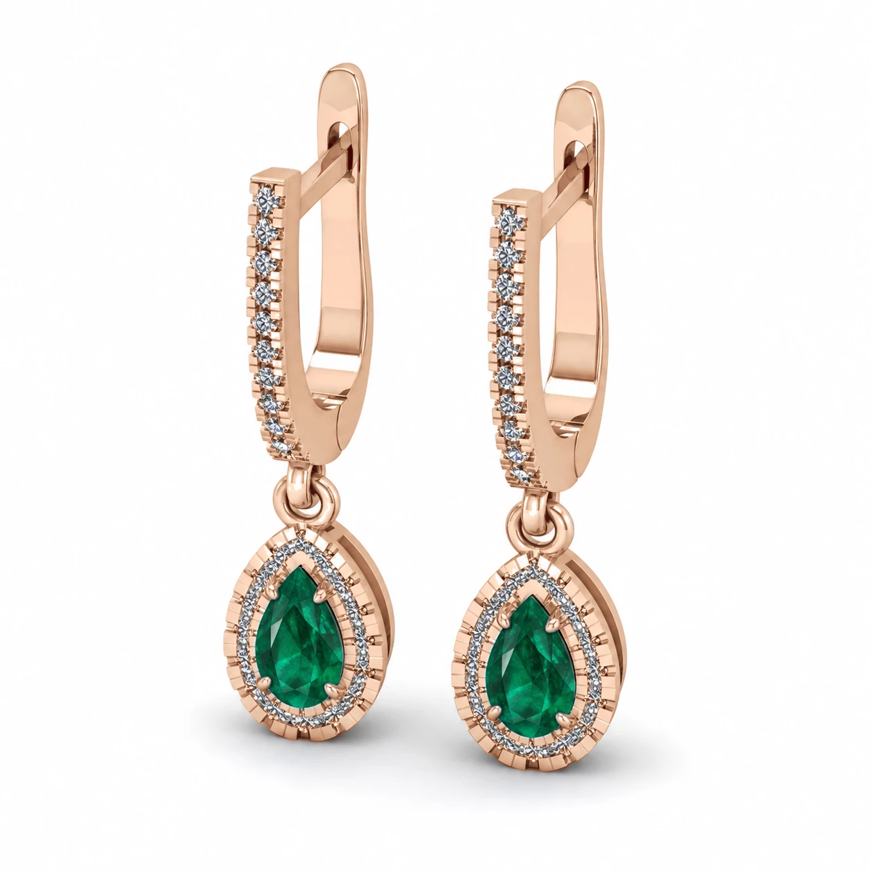 Boucles d'oreilles Règne Légendaire Pierre Précieuse poire 0,38 ct — vue 1