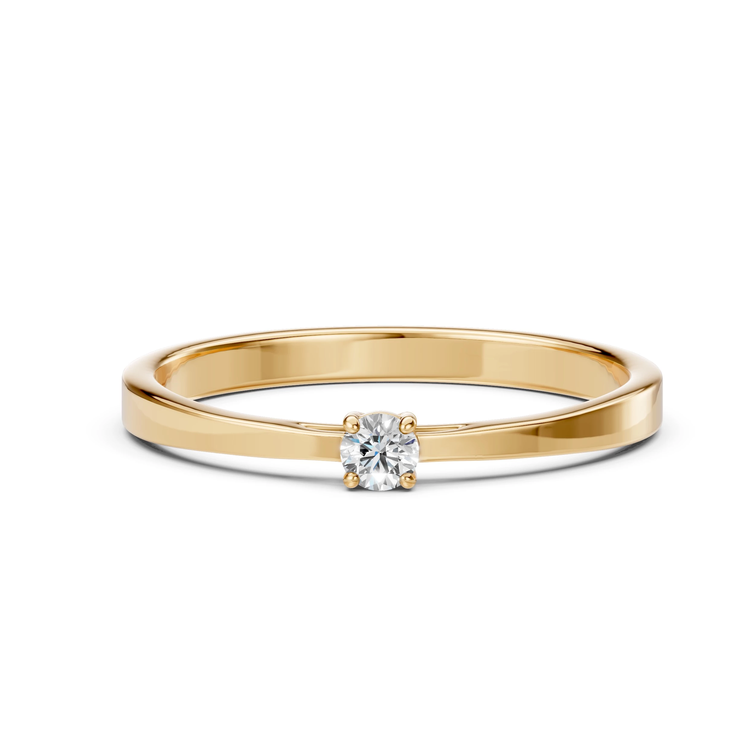 Bague Royauté Éternelle Solitaire ronde 0,06 ct · 2,5 mm — vue 6