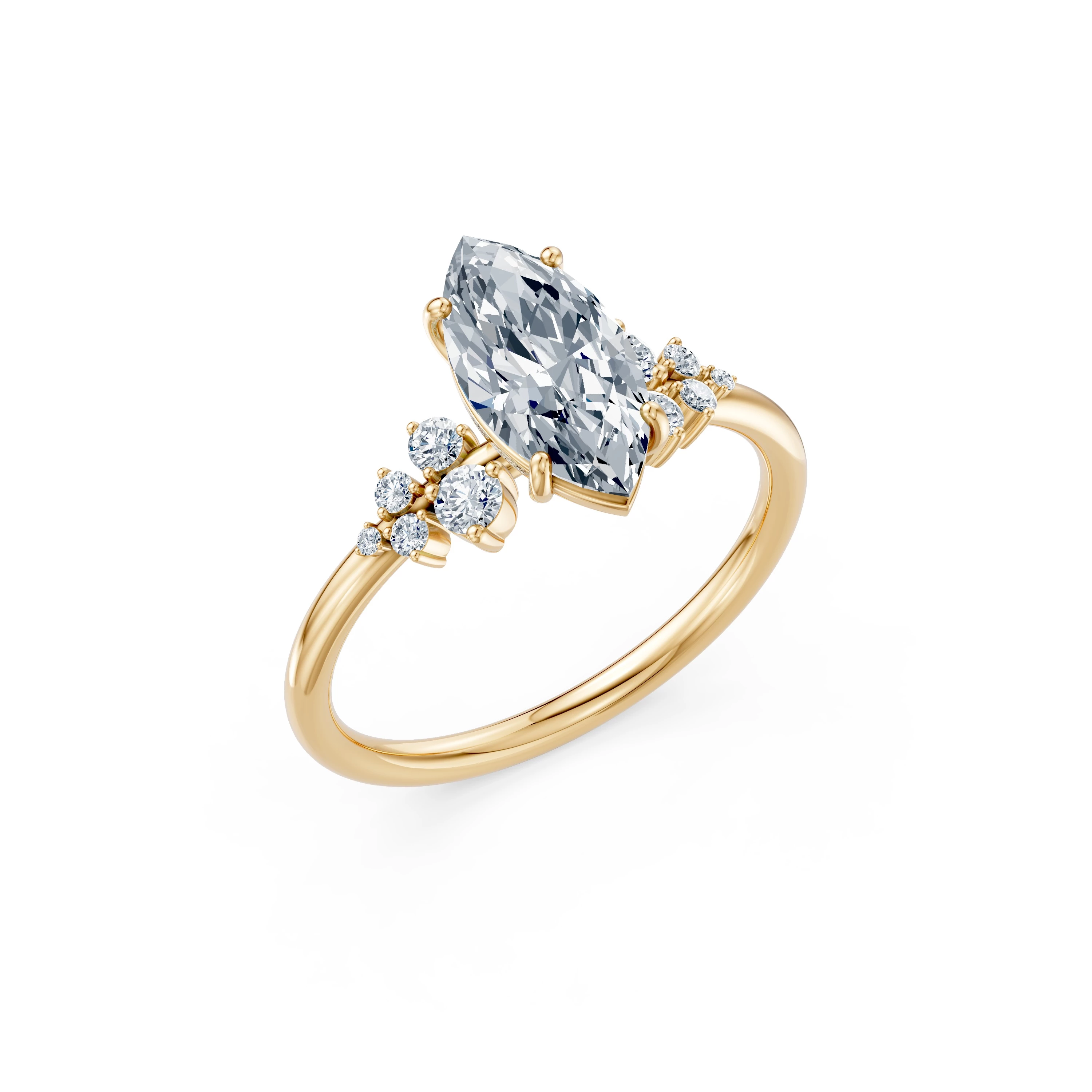 Bague Serment Radieux Solitaire Éternité marquise 1,5 ct · 1,5 mm — vue 4