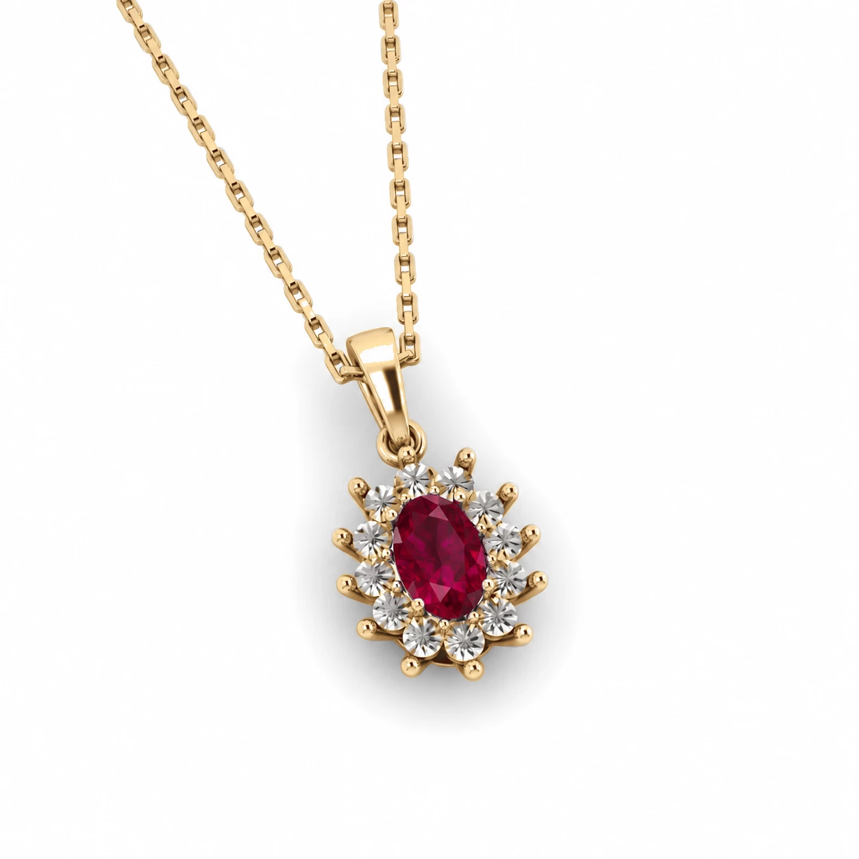 Collier Vœu Divin Pierre Précieuse ovale 0,63 ct — vue 9