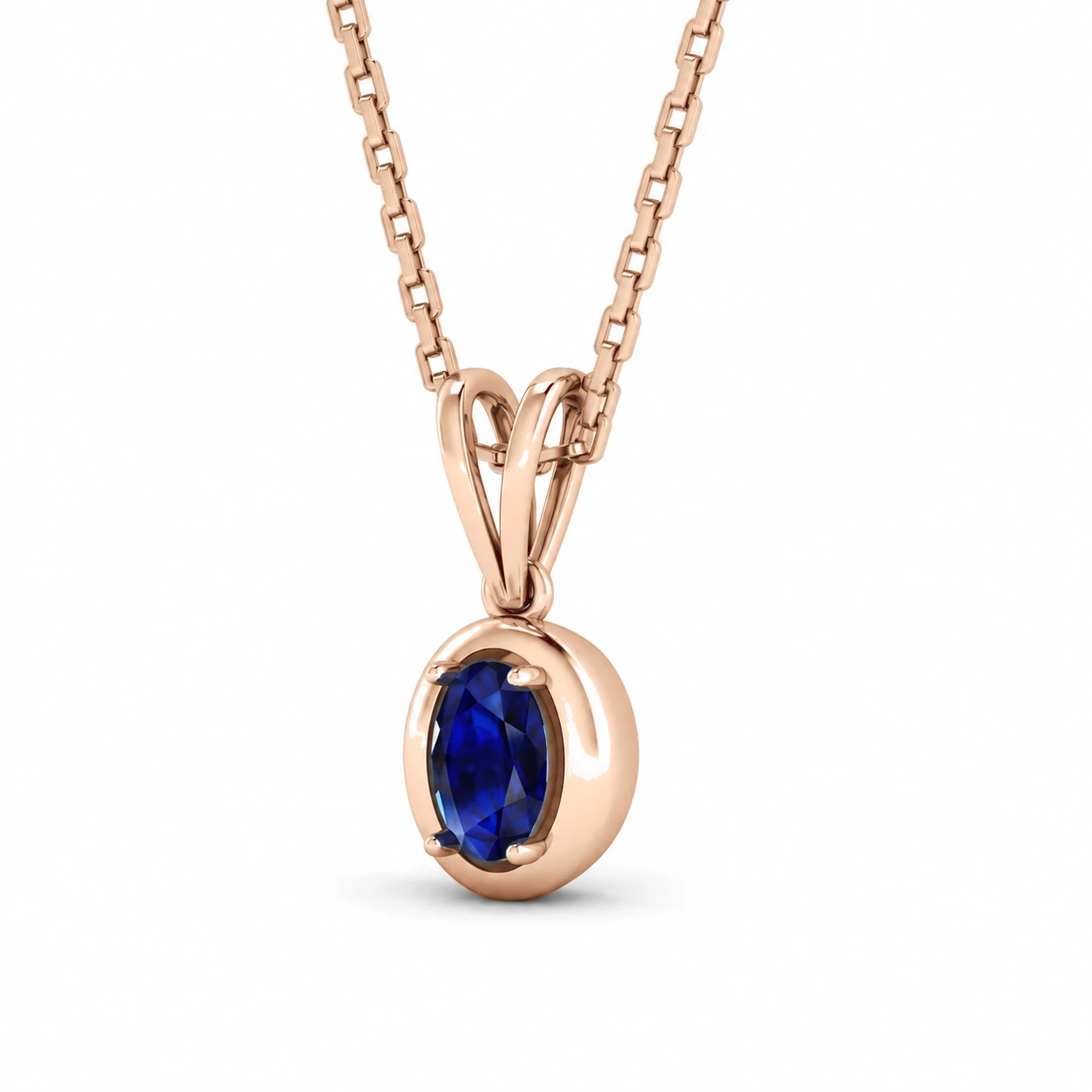 Collier Firmament Argenté Pierre Précieuse ovale 0,56 ct — vue 1