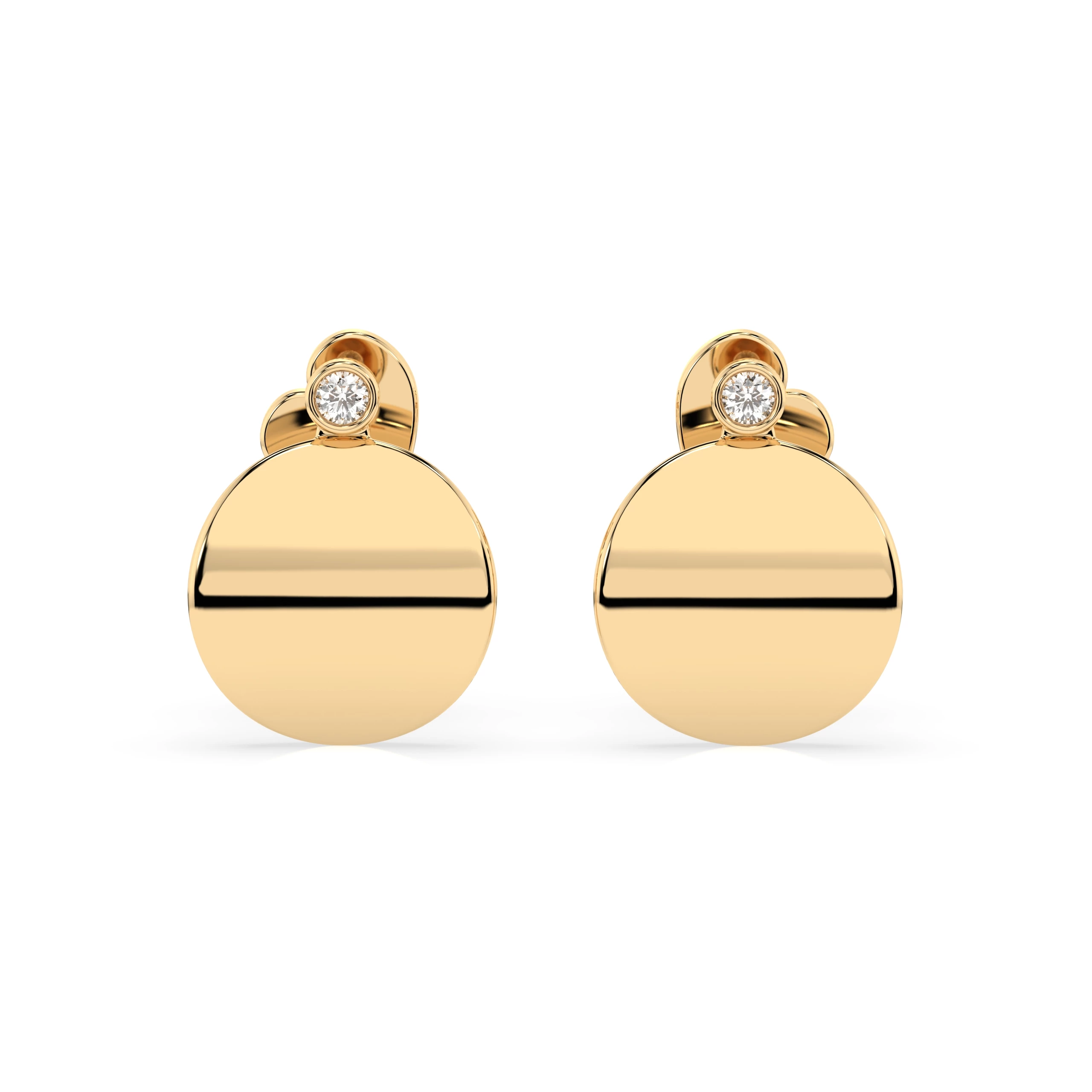 Boucles d'oreilles Prodige Exquis Minimalisme ronde 0,04 ct — vue 4