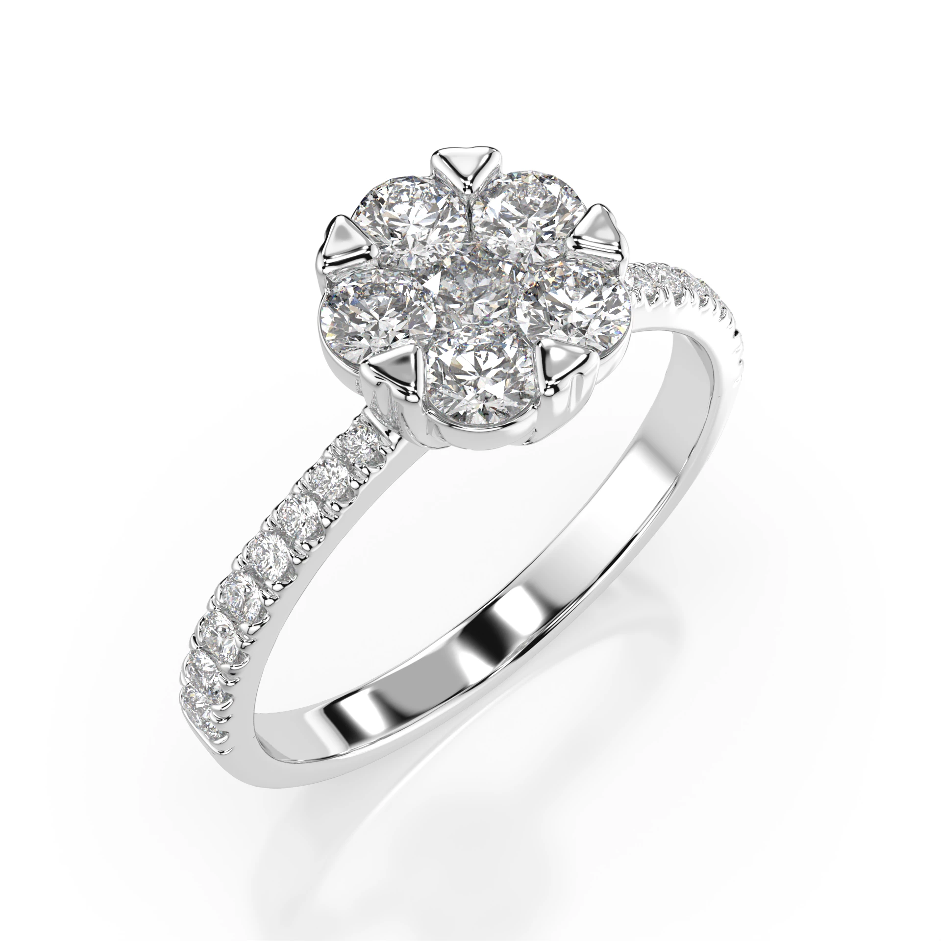 Bague Éclat Céleste Illusion ronde 0,15 ct — vue 1