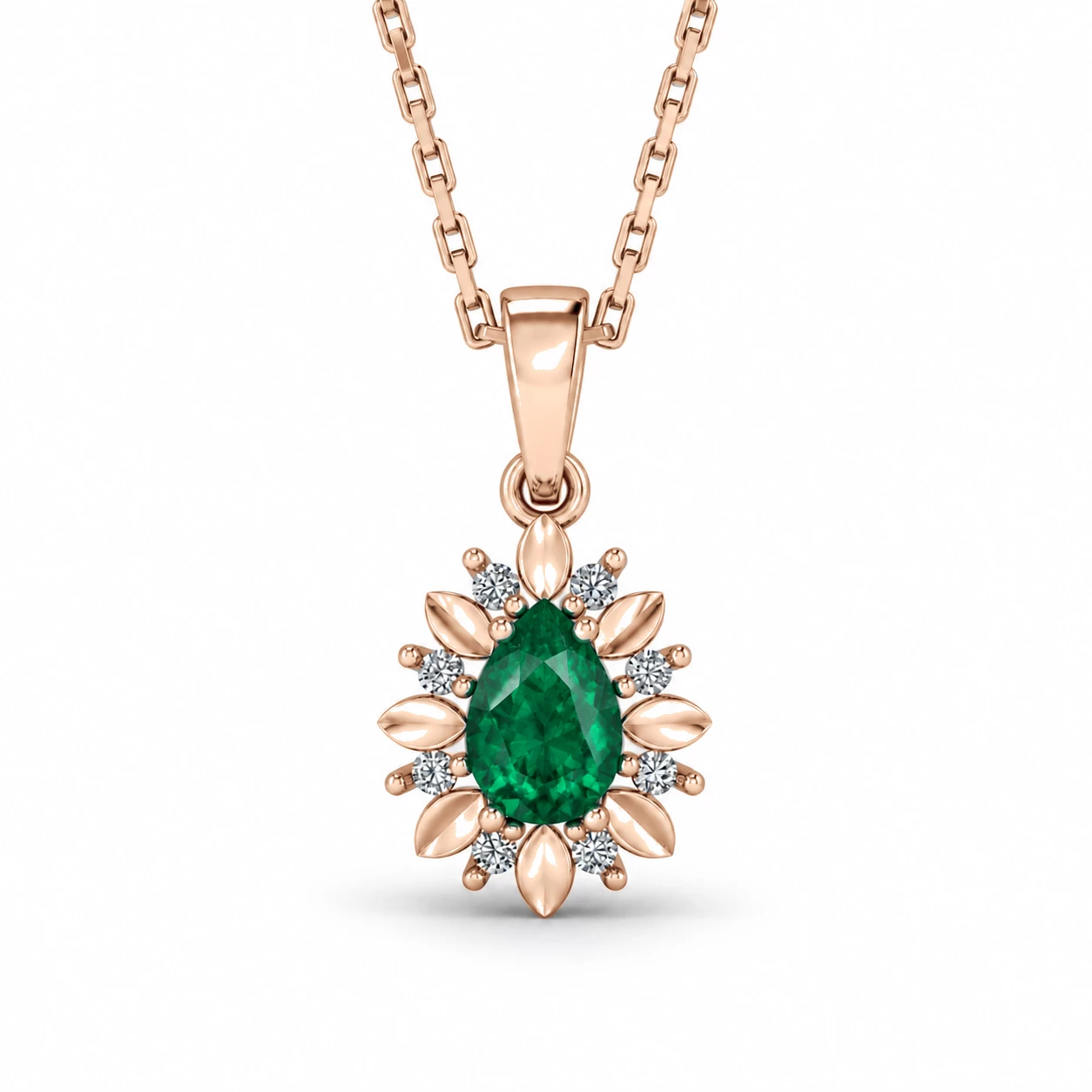Collier Grandeur Magnifique Pierre Précieuse poire 0,33 ct — vue 1