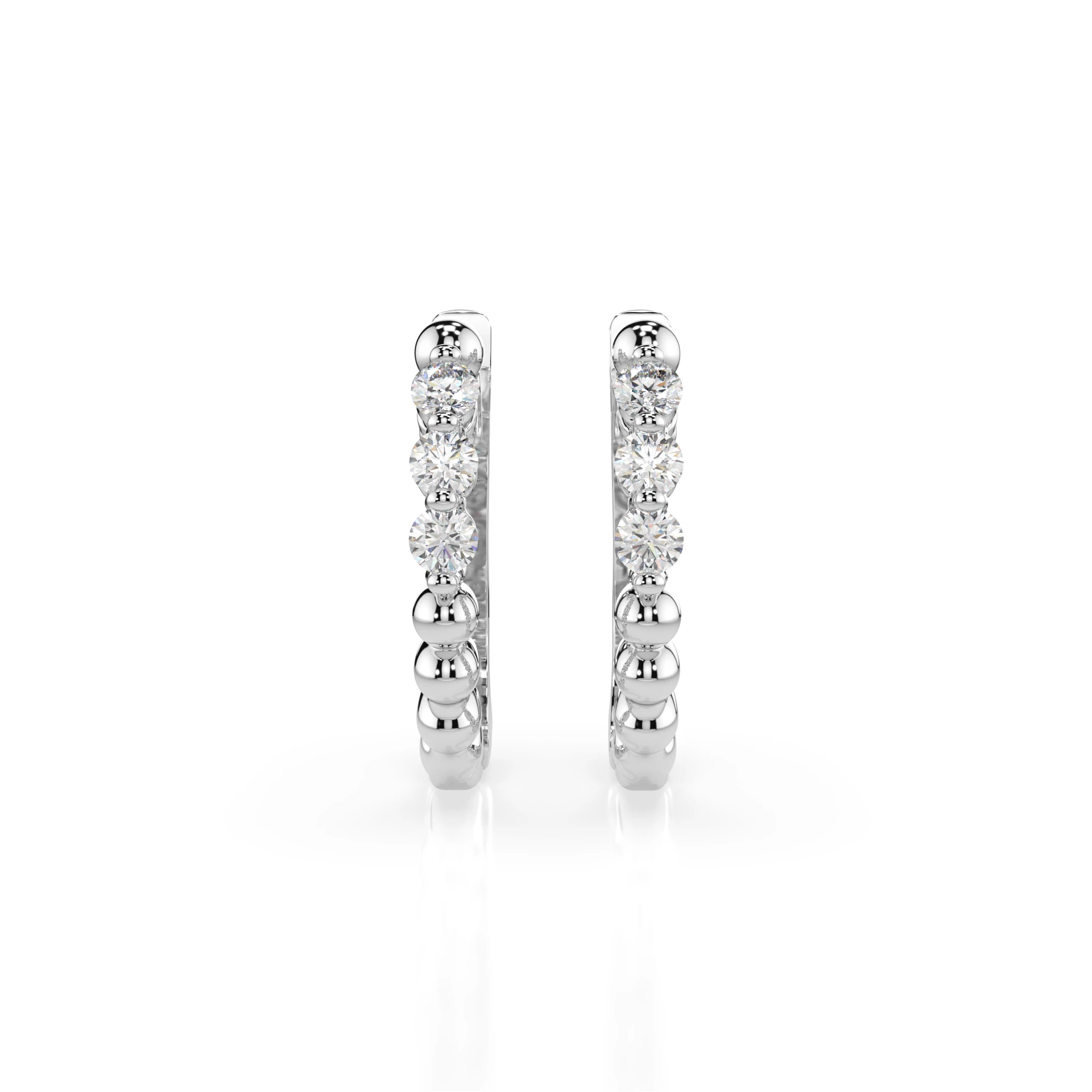 Boucles d'oreilles Baiser Sacré Éternité ronde 0,18 ct — vue 1